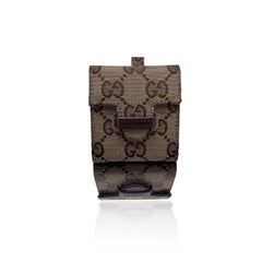 Gucci Monogram Canvas Travel Table Alarm Pocket Watch Mod 200