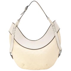 Gucci Monogram Crescent Hobo 867542 White Canvas Shoulder Bag