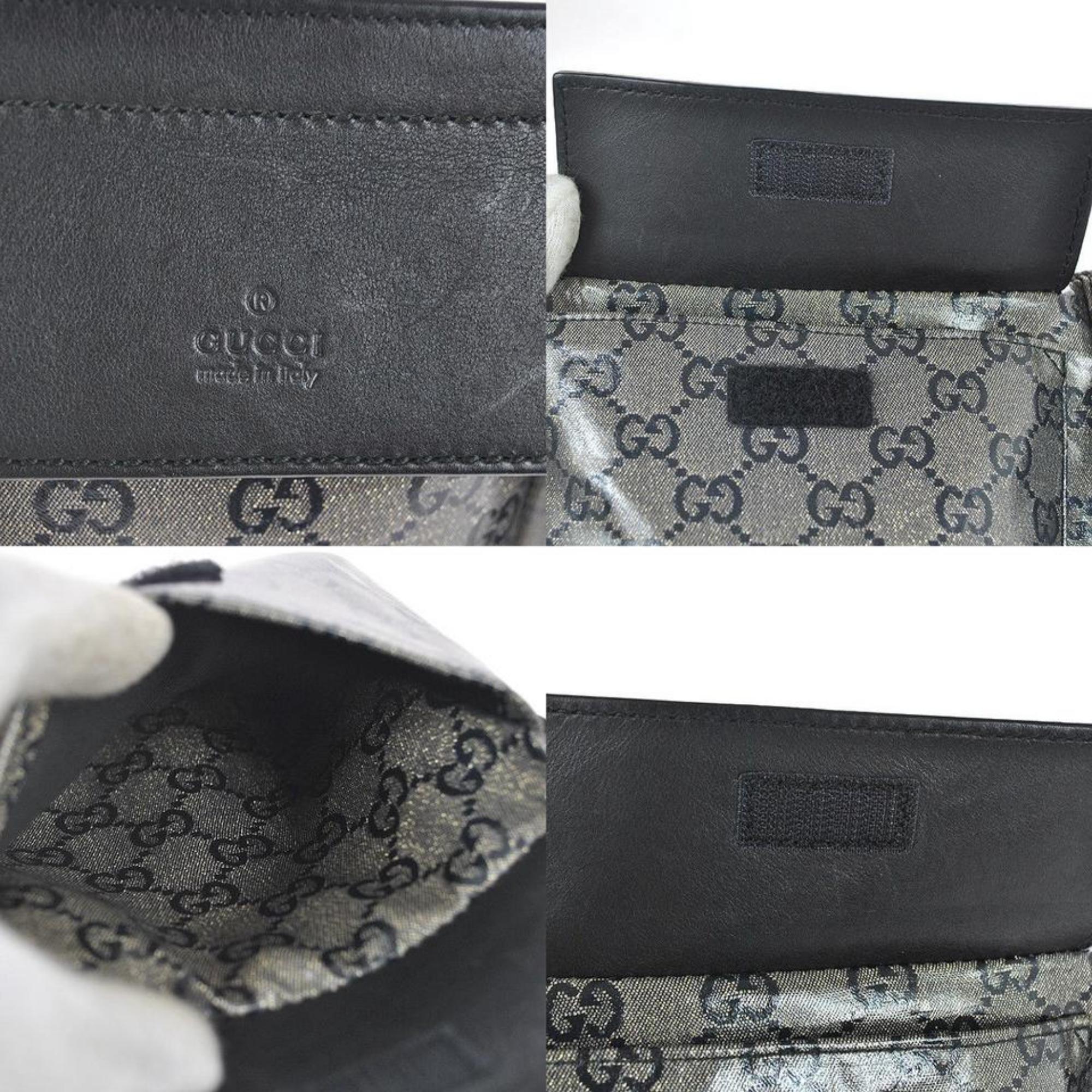 Gucci Monogram Crystal Gg Fanny Pack Belt 868029 Grey Canvas Cross Body Bag In Excellent Condition For Sale In Forest Hills, NY