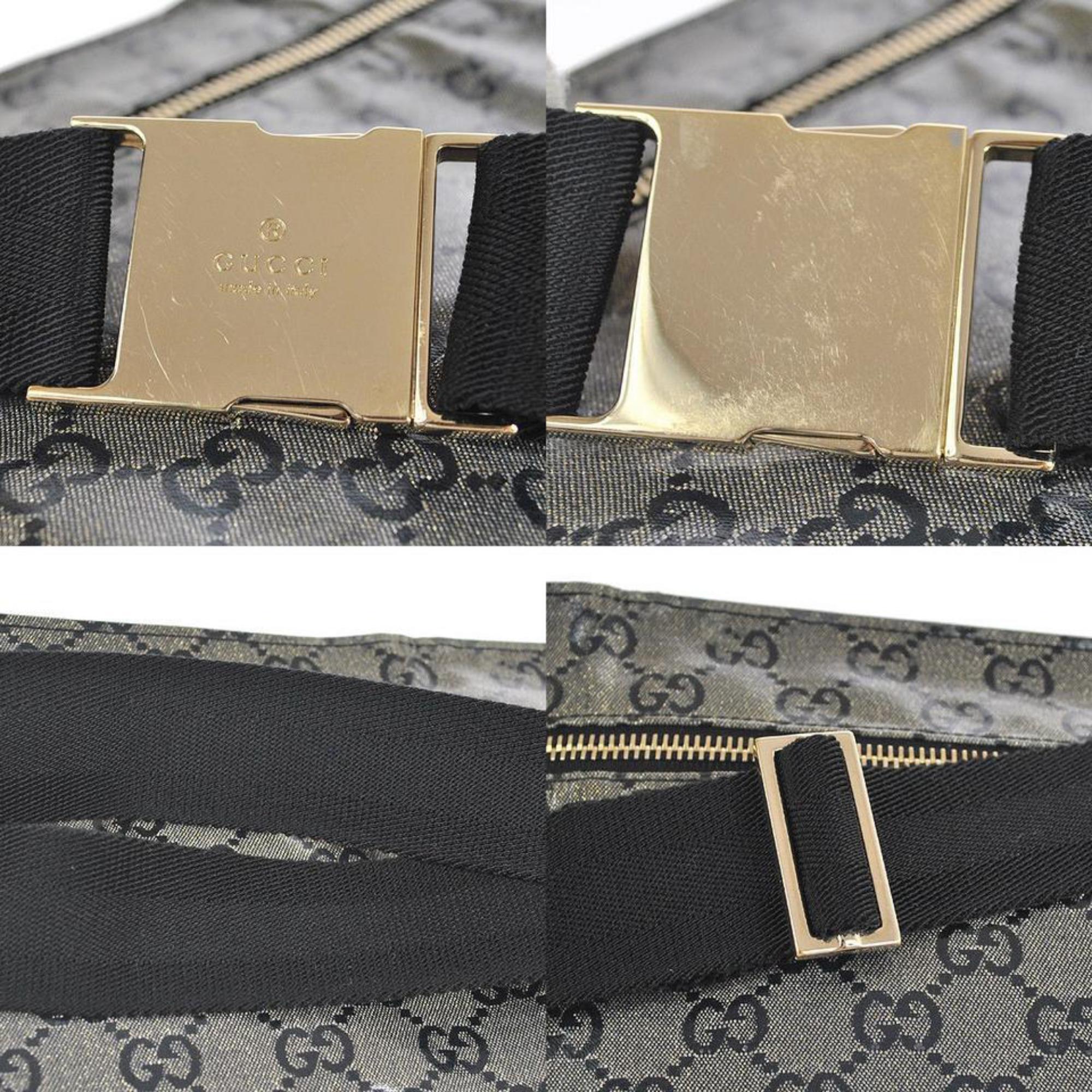 Gucci Monogram Crystal Gg Fanny Pack Belt 868029 Grey Canvas Cross Body Bag For Sale 4