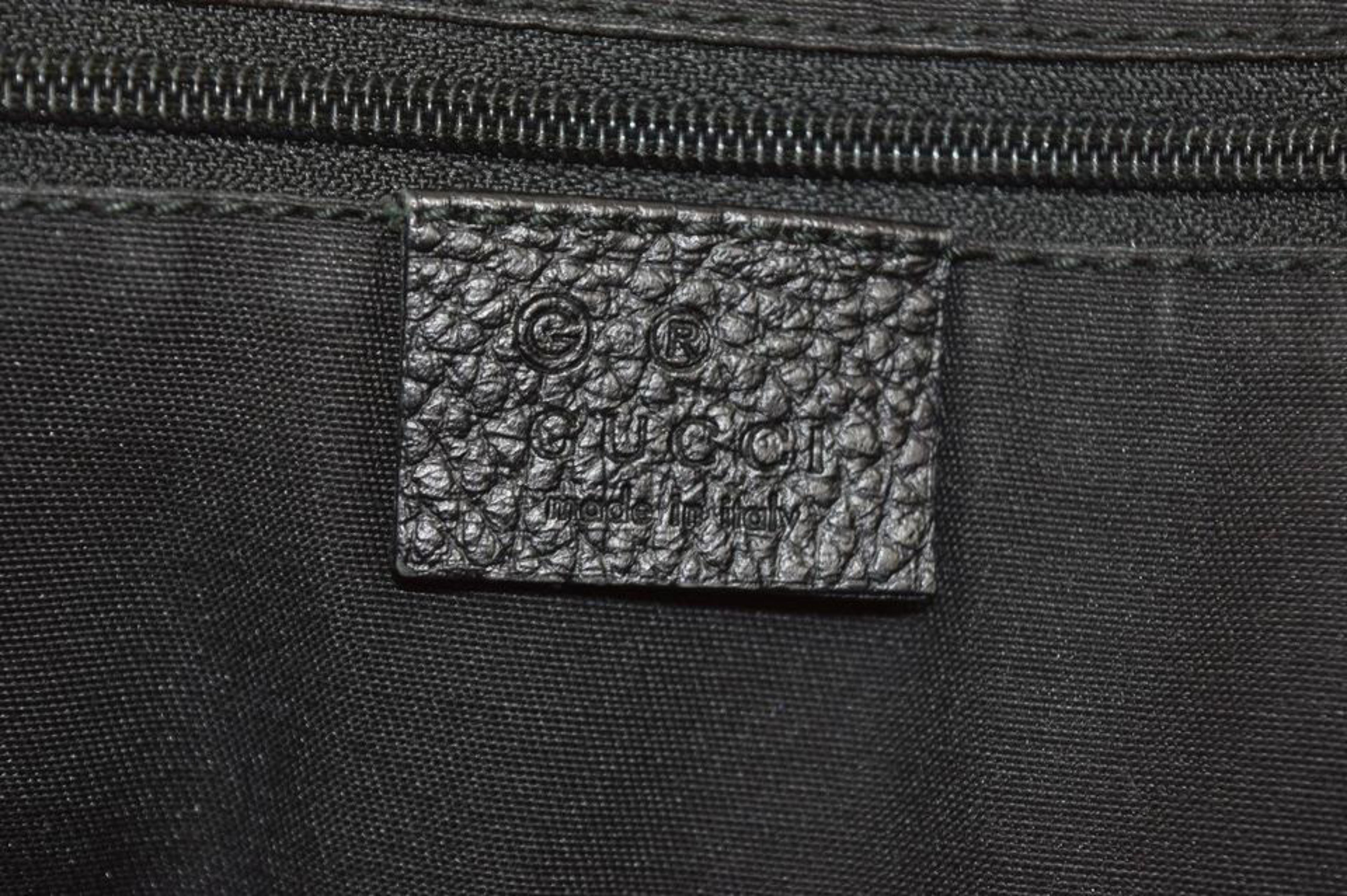 Gucci Monogram Double Pocket Tote 867318 Black Coated Canvas Shoulder Bag For Sale 1