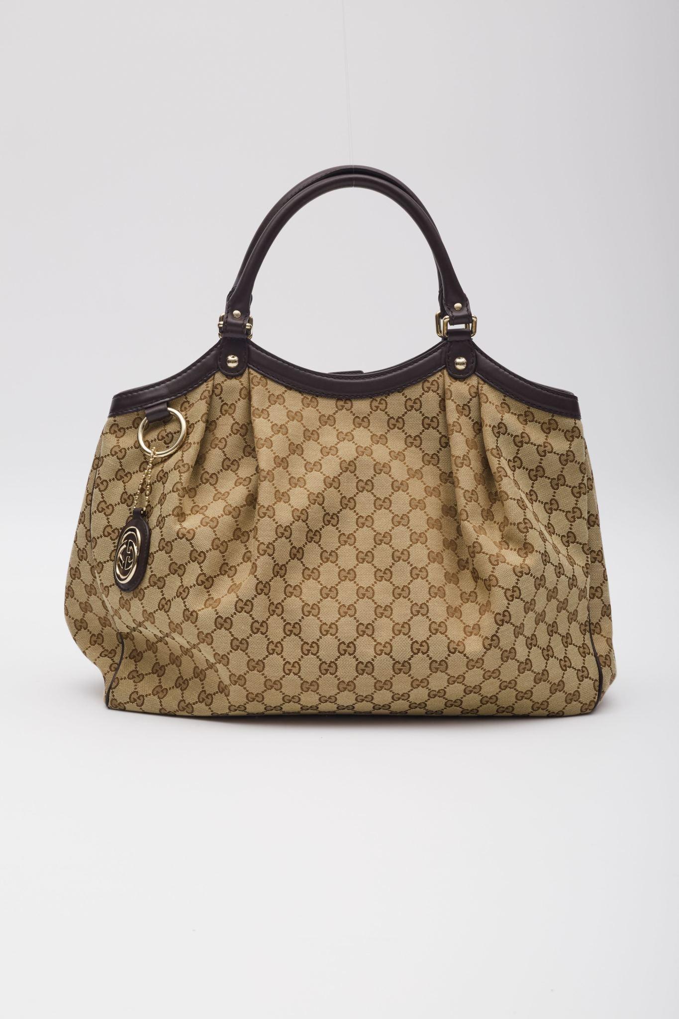 Gucci Monogramm Ebenholz Sukey Hobo Tasche groß im Zustand „Neu“ in Montreal, Quebec