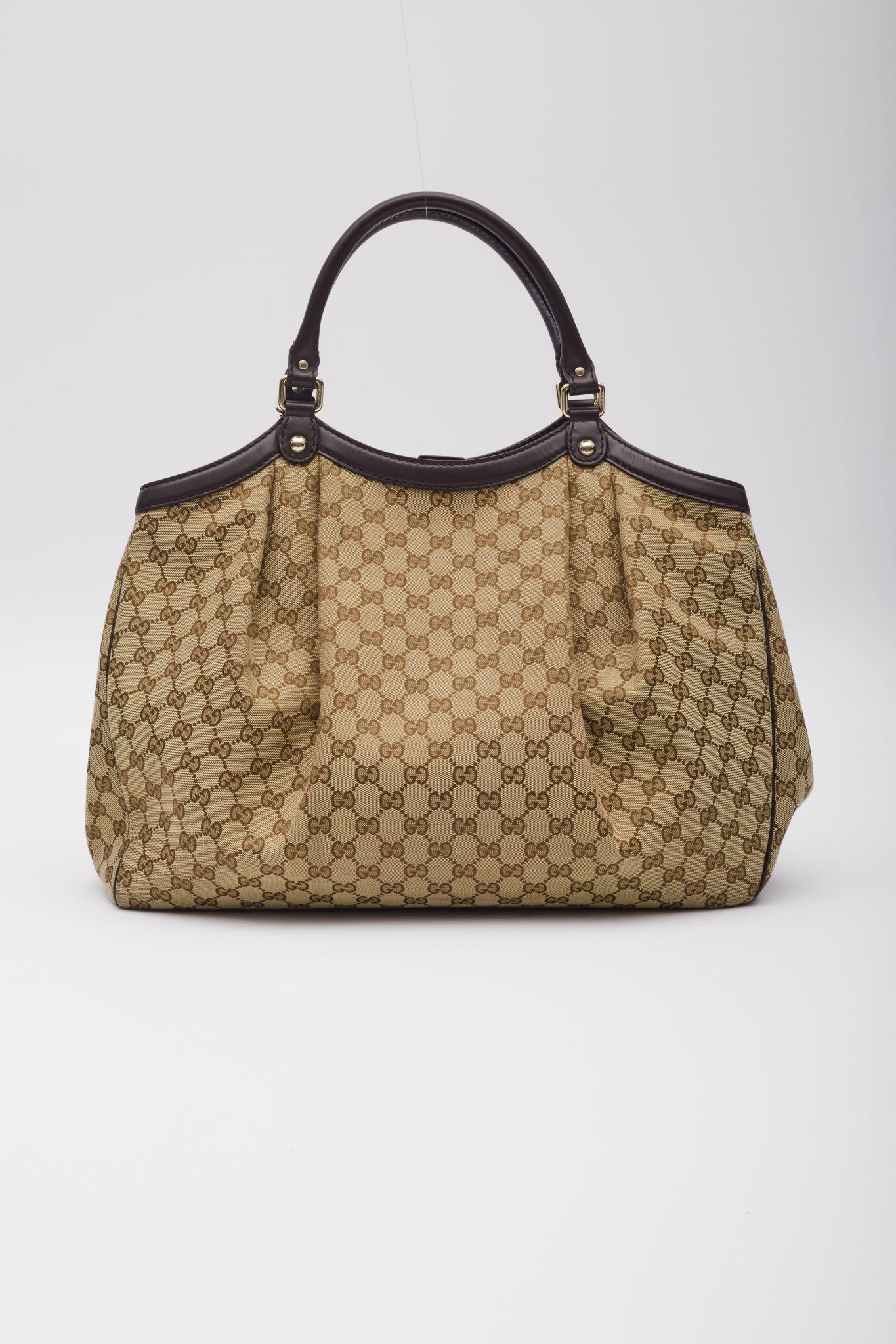 Gucci Monogramm Ebenholz Sukey Hobo Tasche groß Damen