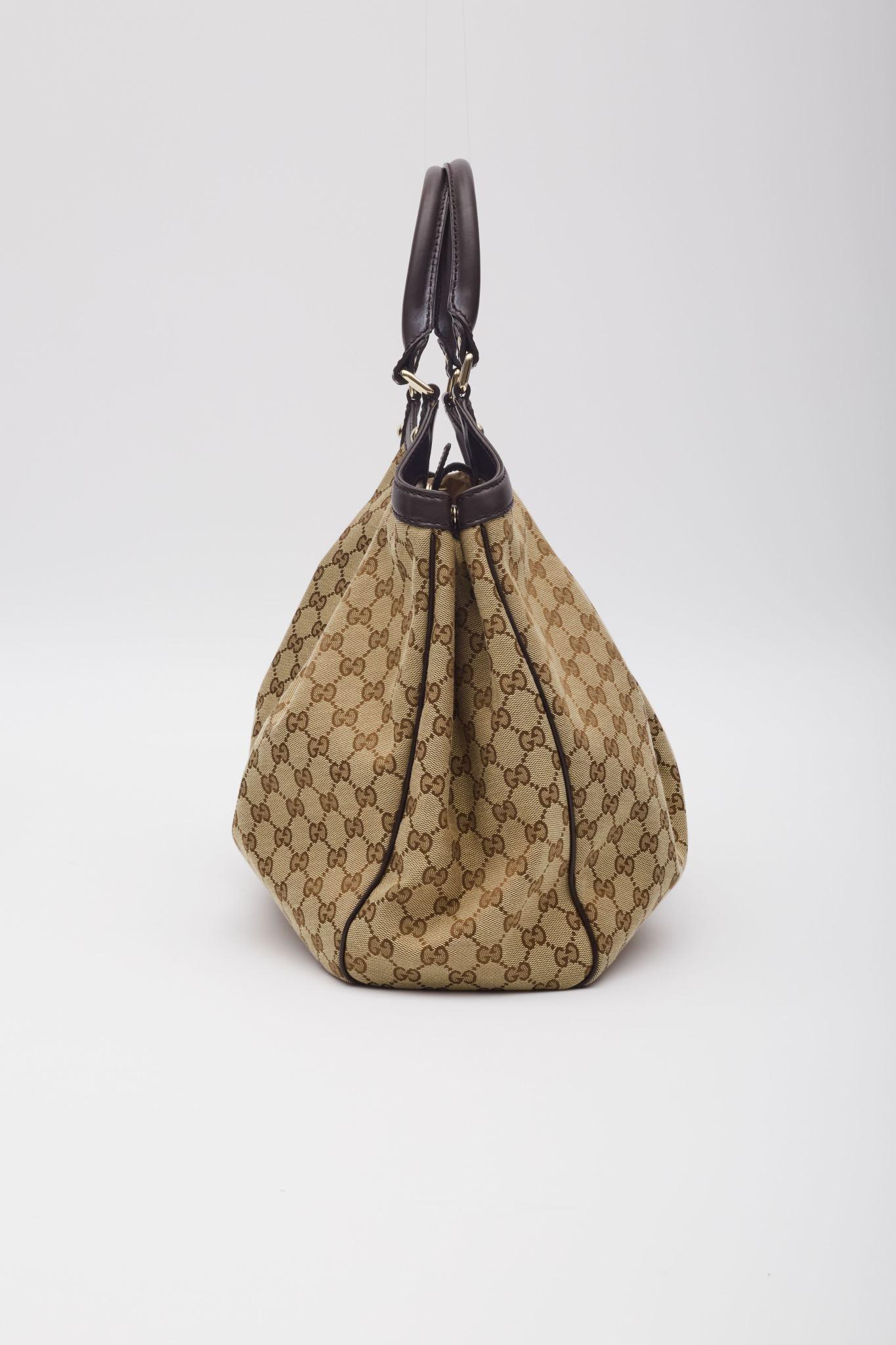 Gucci Monogramm Ebenholz Sukey Hobo Tasche groß 1