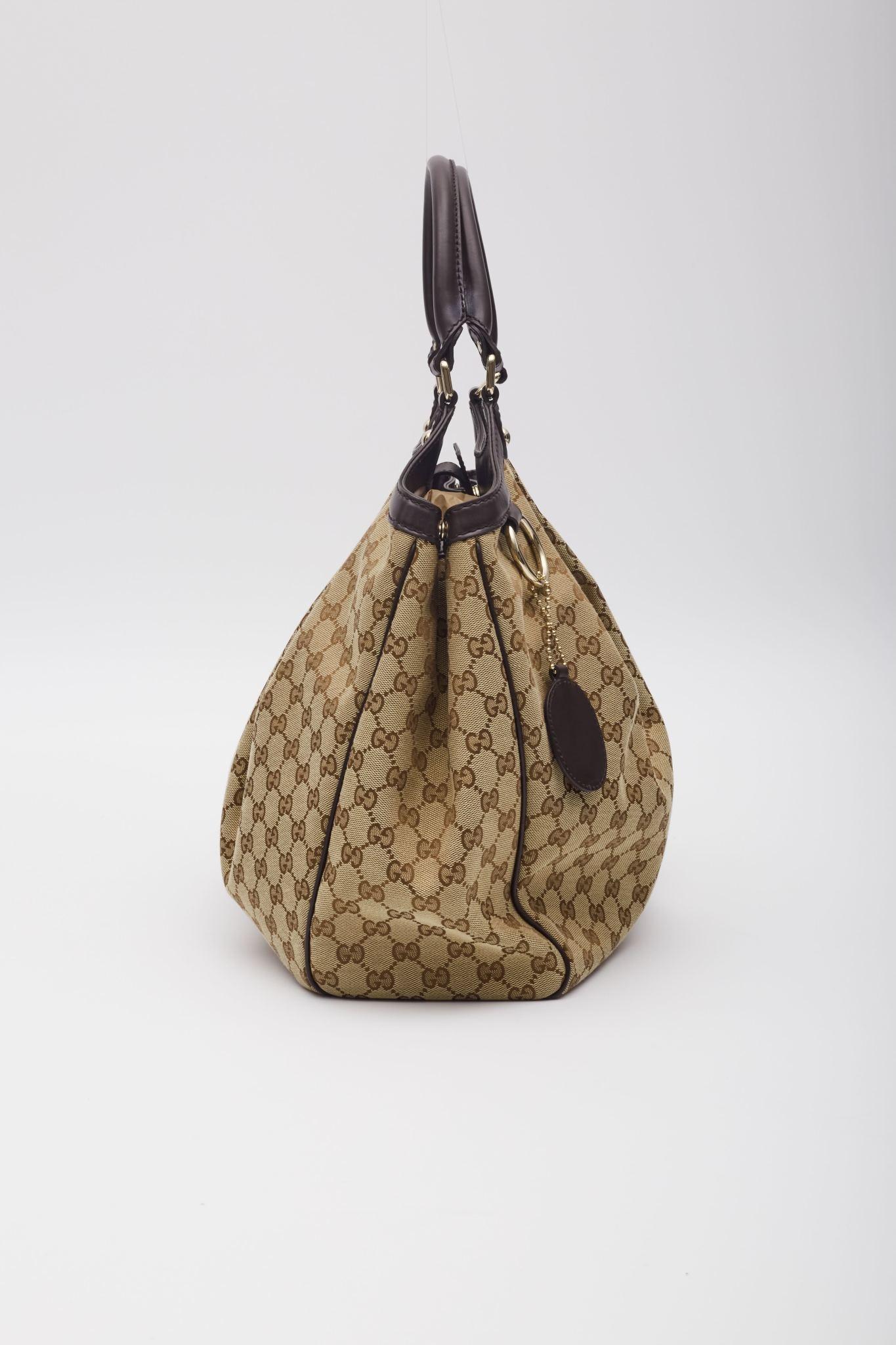 Gucci Monogramm Ebenholz Sukey Hobo Tasche groß 2