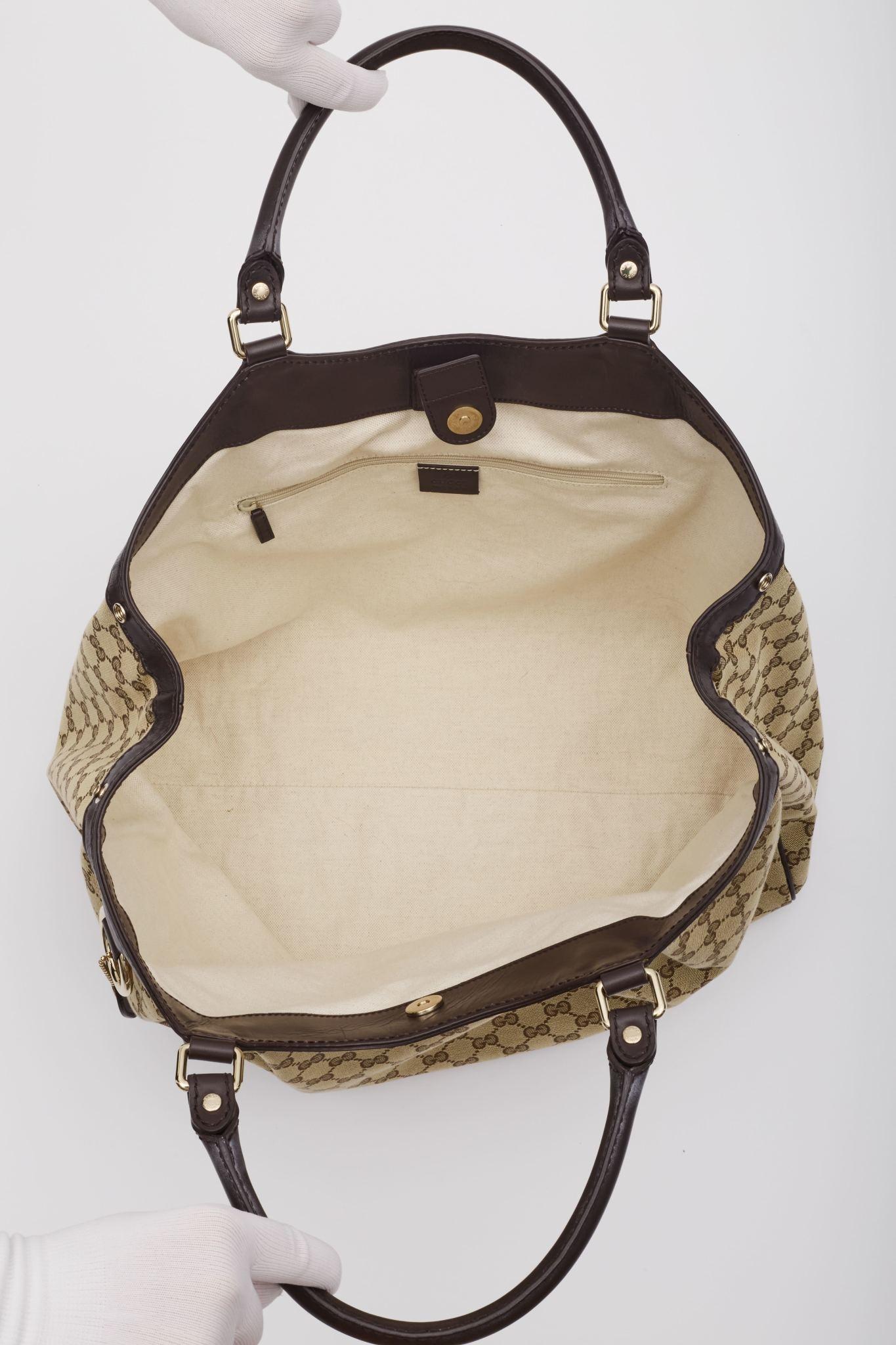 Gucci Monogramm Ebenholz Sukey Hobo Tasche groß 4