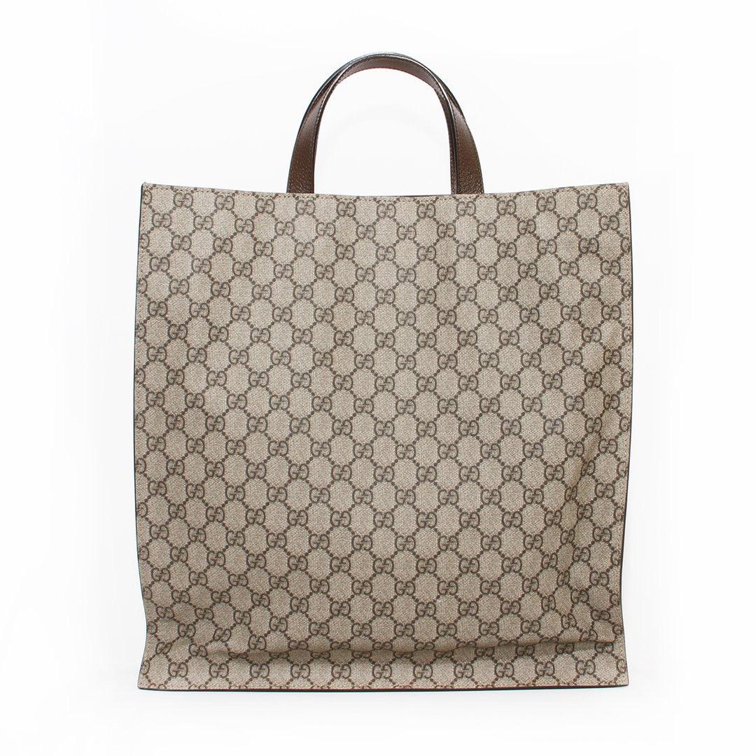 Gray Gucci Monogram Floral Canvas Tote