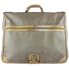 Vintage Gucci Monogram Garment Carrier 11gz0921 Brown Coated Canvas Weekend/Travel Bag