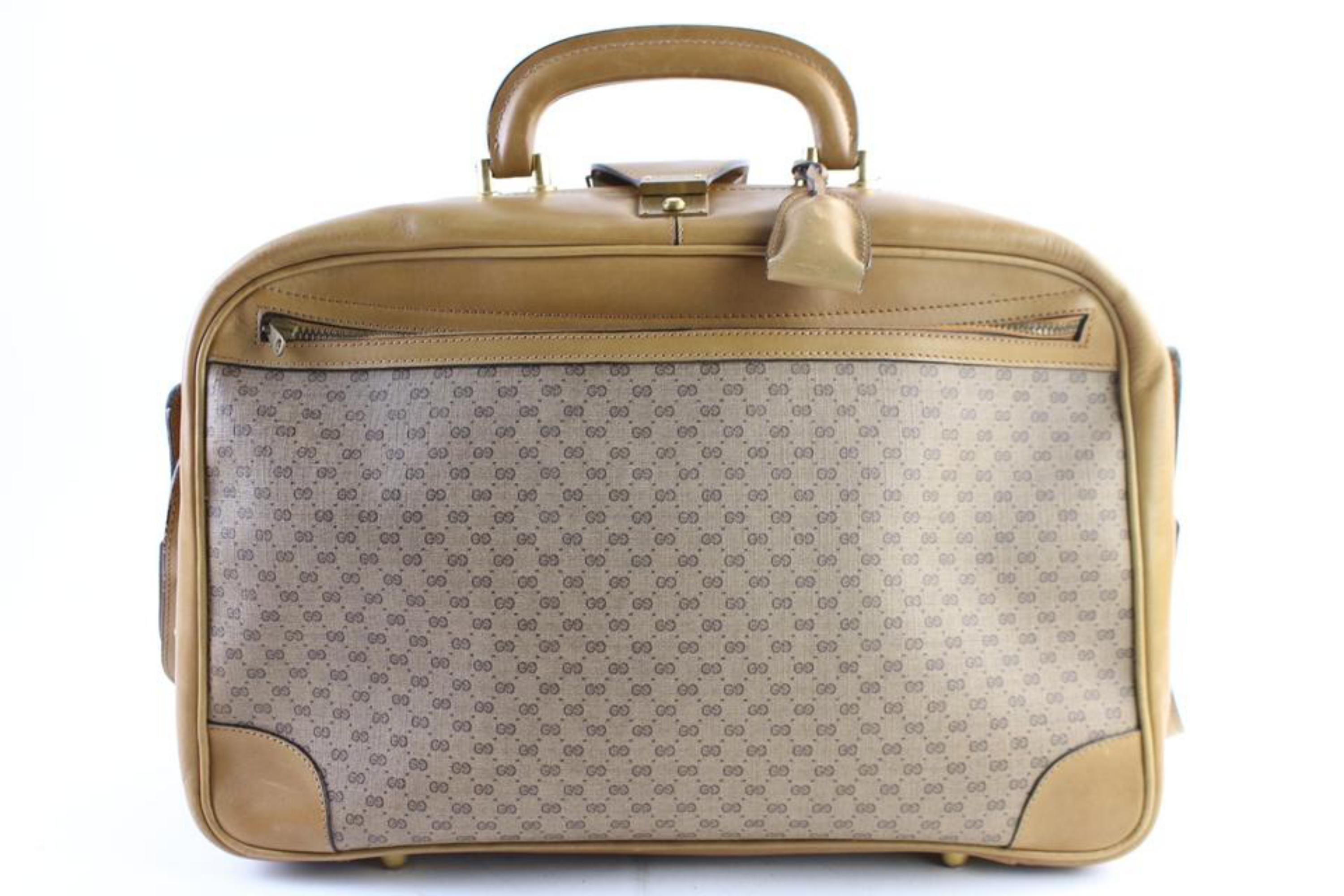 Gucci Monogram Gg 2way Web Luggage 15gr0323 Coated Canvas Weekend/Travel Bag For Sale 3