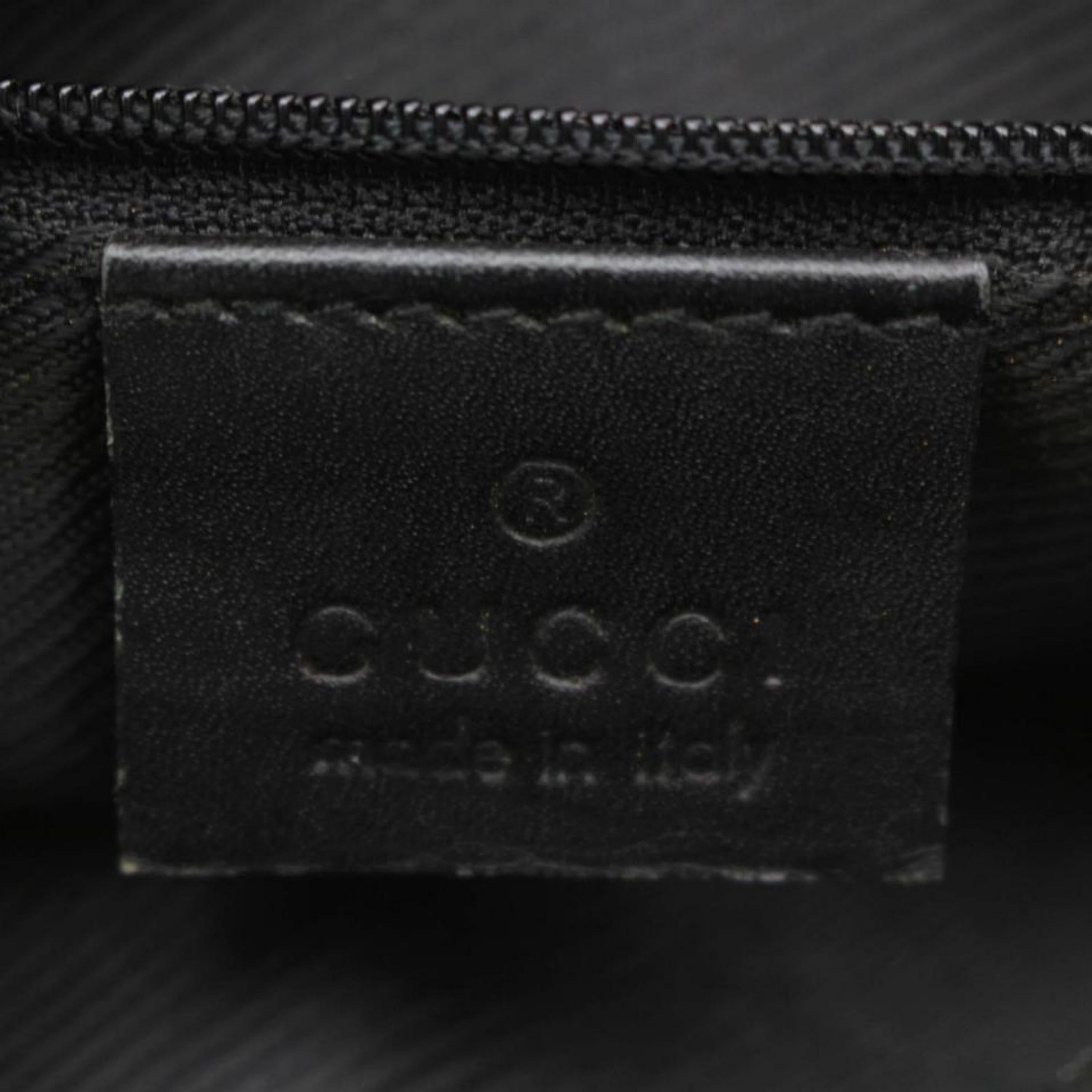 Gucci Monogram Gg Belt Fanny Pack Waist Pouch 869344 Black Canvas Shoulder Bag For Sale 7