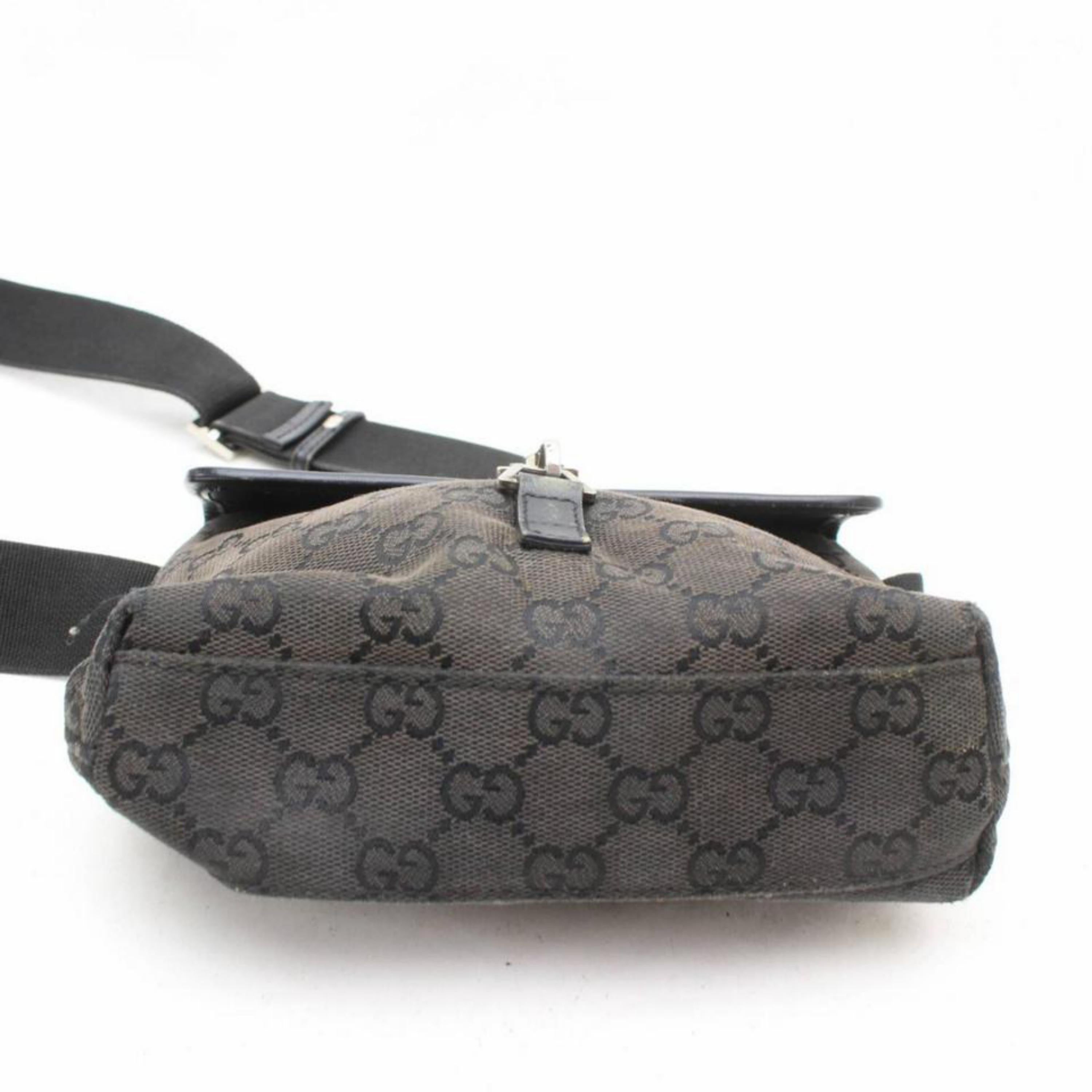 Gucci Monogram Gg Belt Fanny Pack Waist Pouch 869344 Black Canvas Shoulder Bag For Sale 3