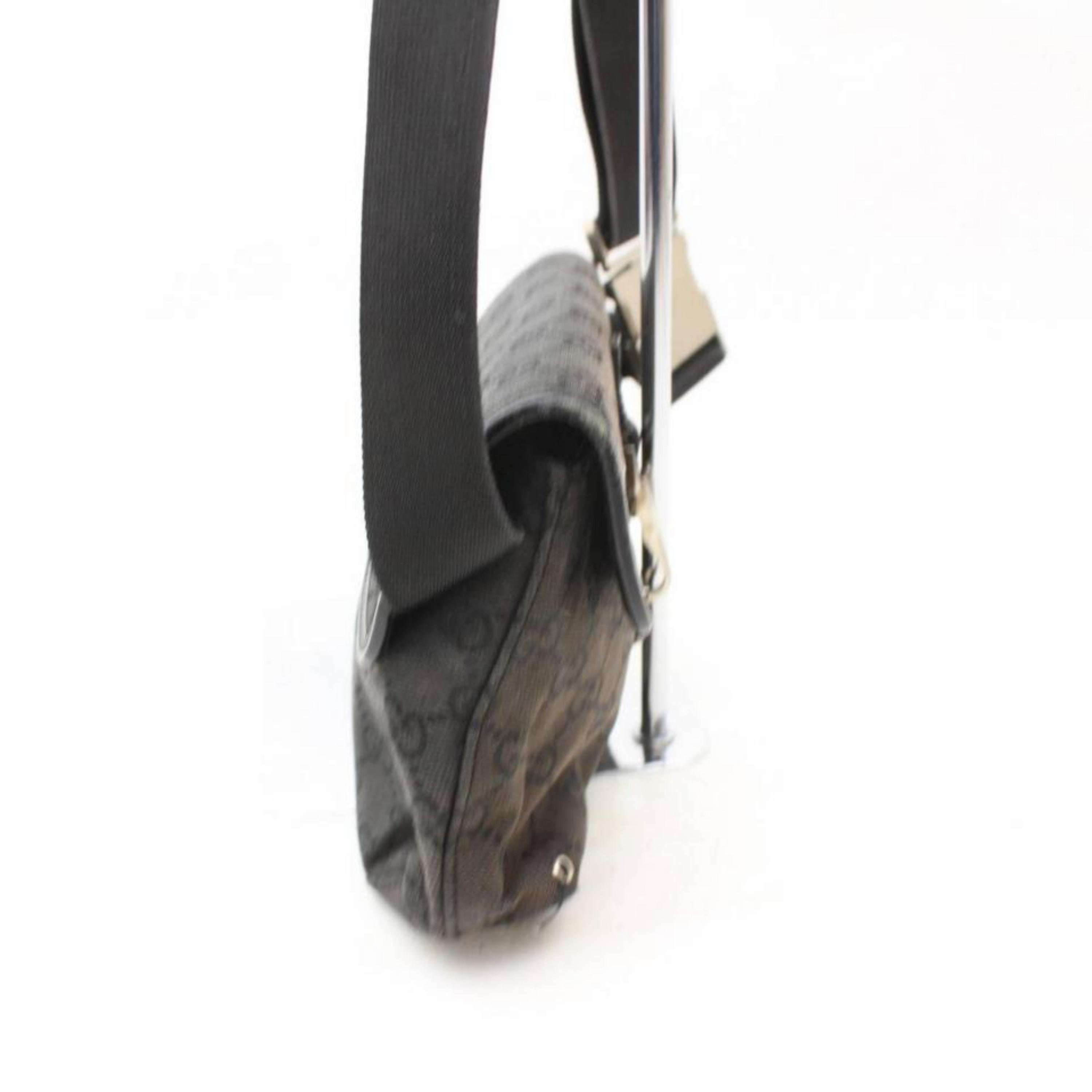 Gucci Monogram Gg Belt Fanny Pack Waist Pouch 869344 Black Canvas Shoulder Bag For Sale 4