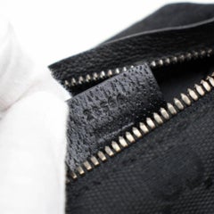 Gucci Monogram Gg Bum Pouch Waist Pack 867271 Black Coated Canvas Cross Body Bag