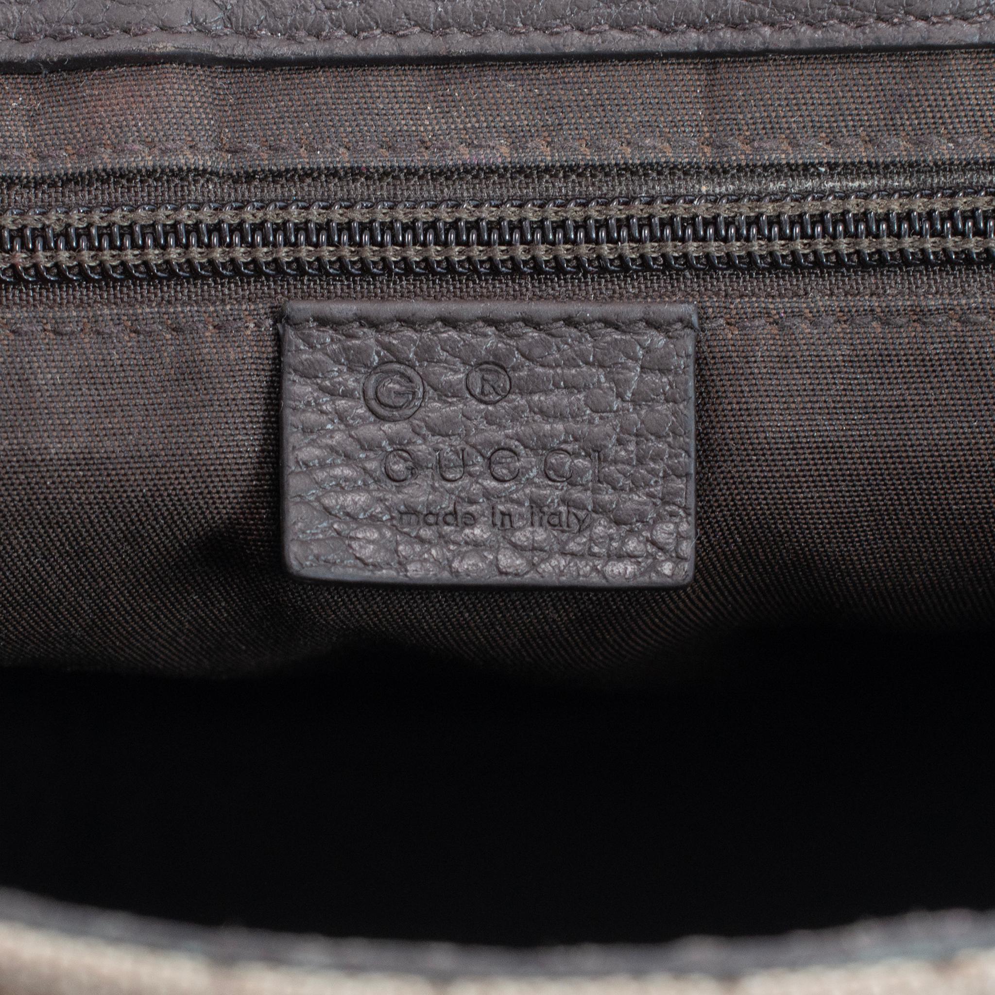Gucci Monogram GG Canvas 807401990 Brown & Beige Flap Cross Body Messenger Bag For Sale 7
