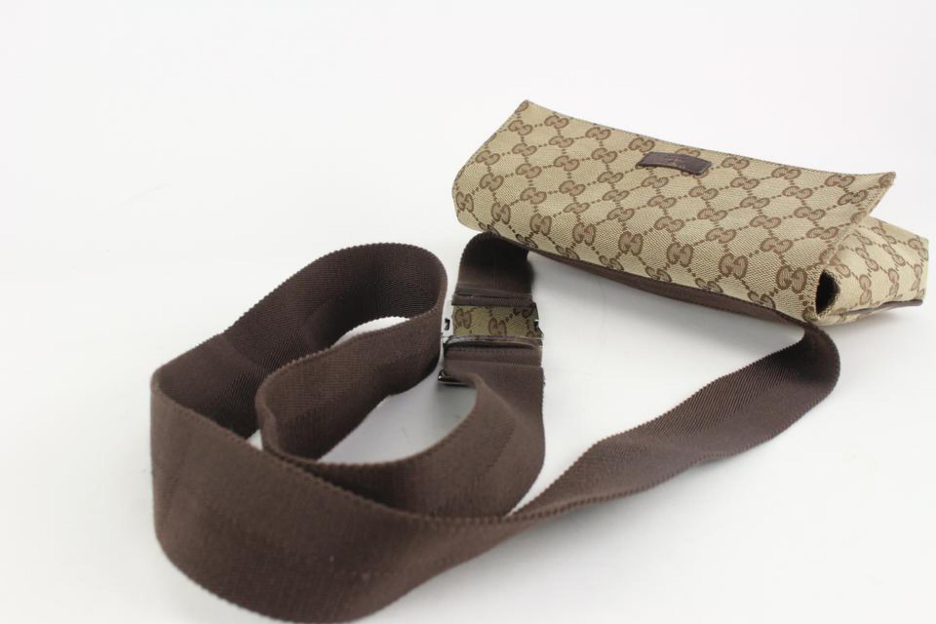 Gucci Monogram GG Flap Belt Bag Fanny Pack Waist Pouch 1215g46 5
