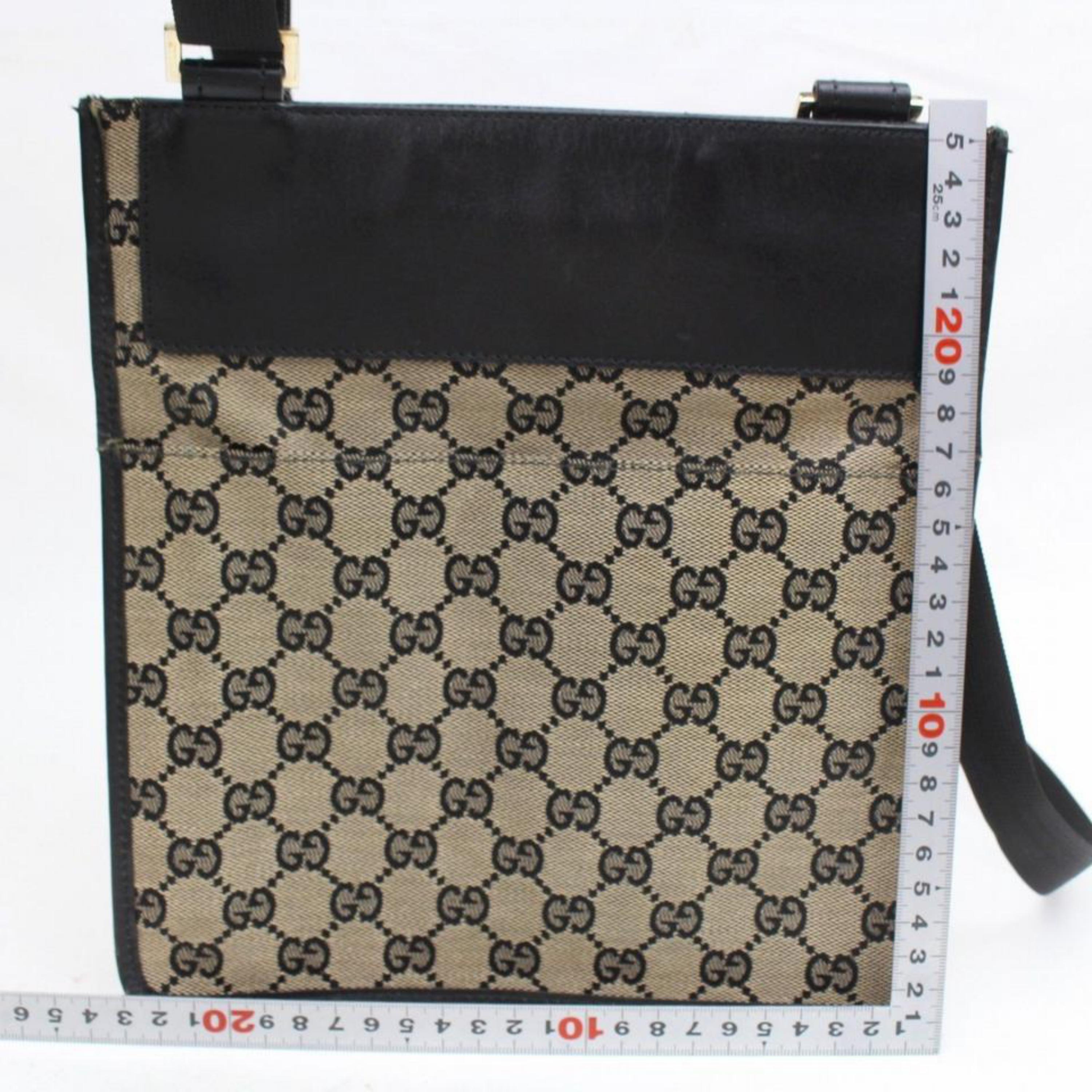 Gucci Monogram Gg Flat Crossbody 869489 Grey Canvas Shoulder Bag For Sale 1