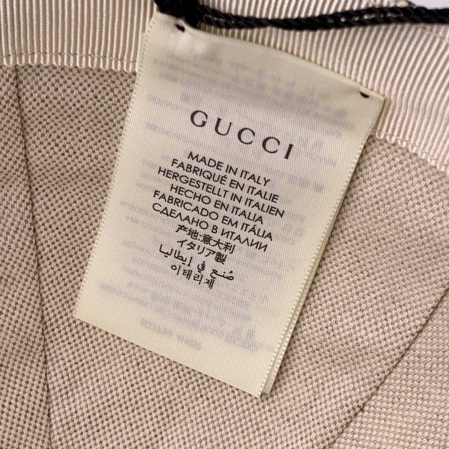 Gucci - Chapeau de baseball en toile imprimée GG Flora avec bordure rouge - Taille M Neuf à Rome, Rome