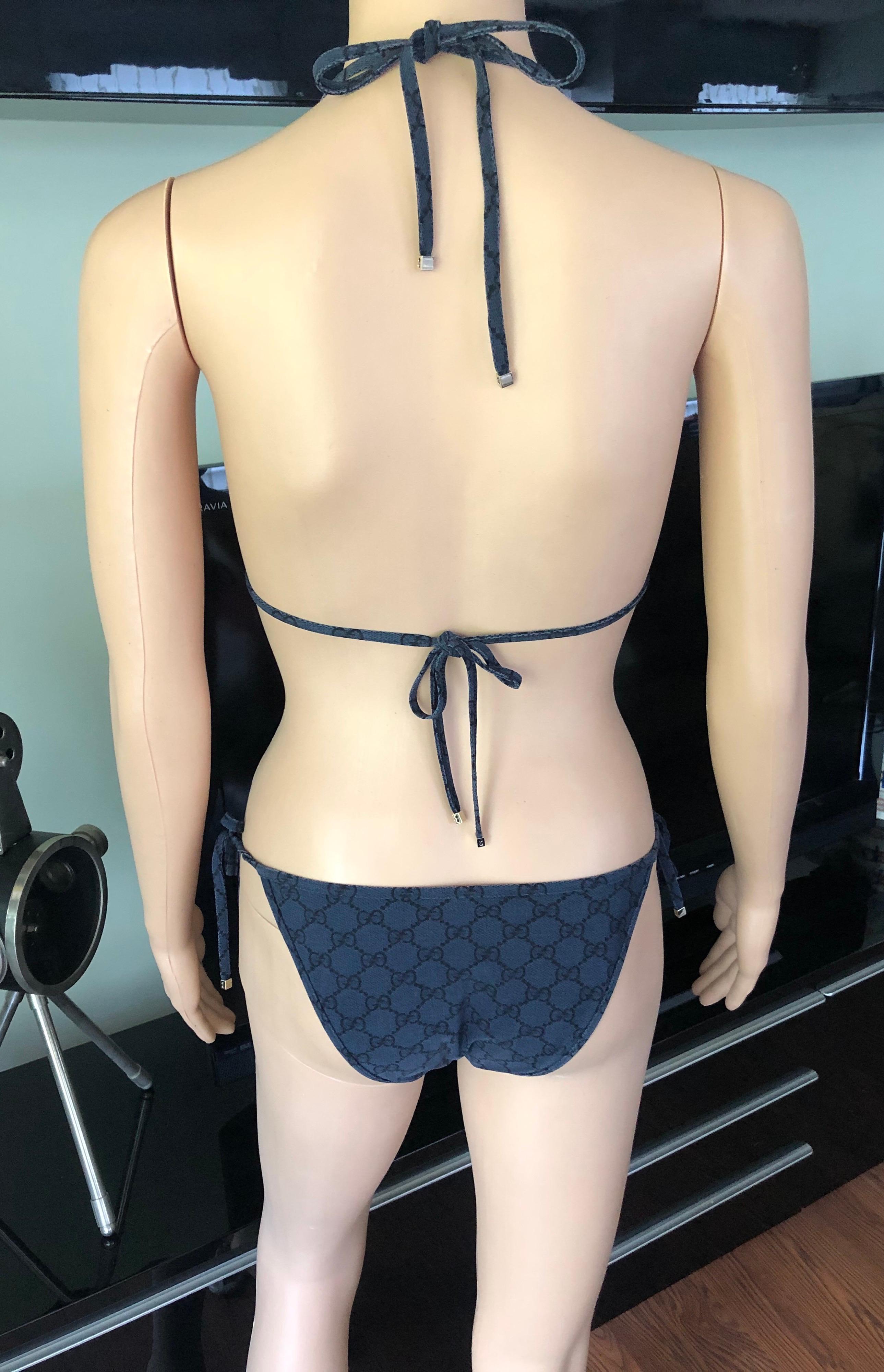 Gucci Monogram GG Logo Zweiteiliges Bikini-Set Bademode Damen