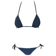Gucci Monogram GG Logo Two-Piece Bikini Set Swimwear