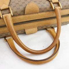 Gucci Monogram Gg Siganture 868531 Brown Coated Canvas Weekend/Travel Bag