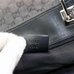 Gucci Monogram Gg Signature Bucket 870135 Black Denim Tote