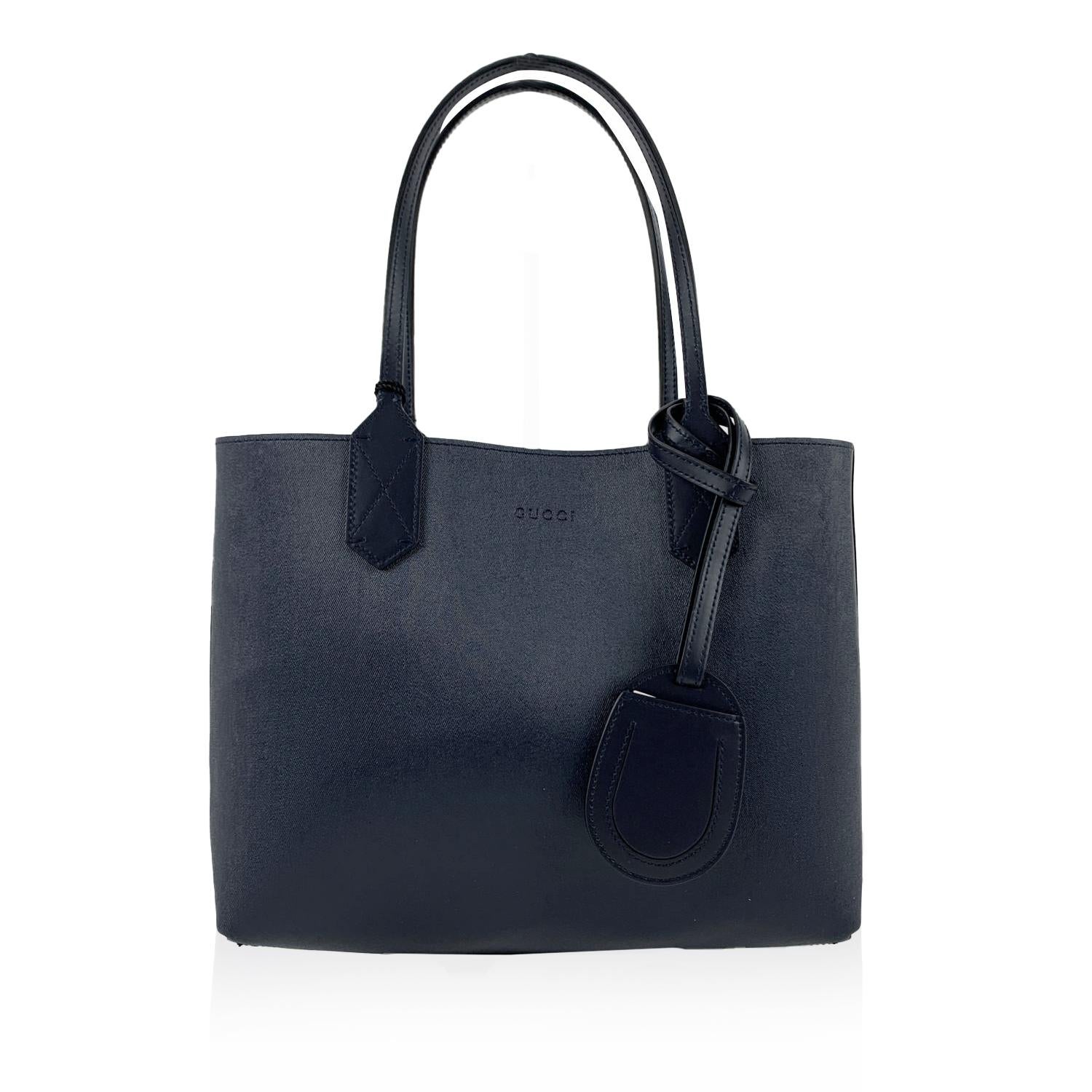 Women's Gucci Monogram GG Supreme Blue Blooms Small Reversible Tote Bag