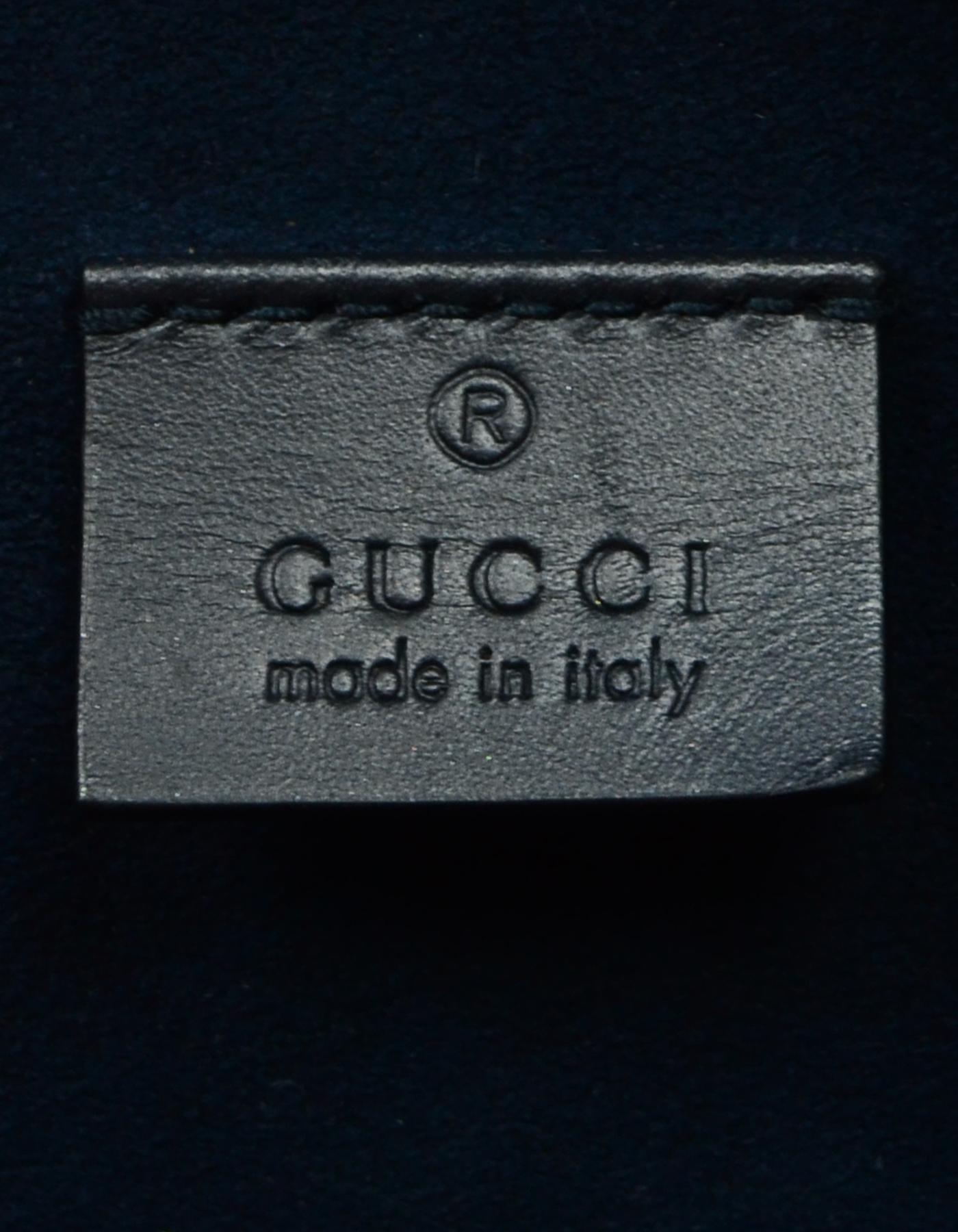 Gucci Monogram GG Supreme Medium Blue Blooms Backpack Bag 4