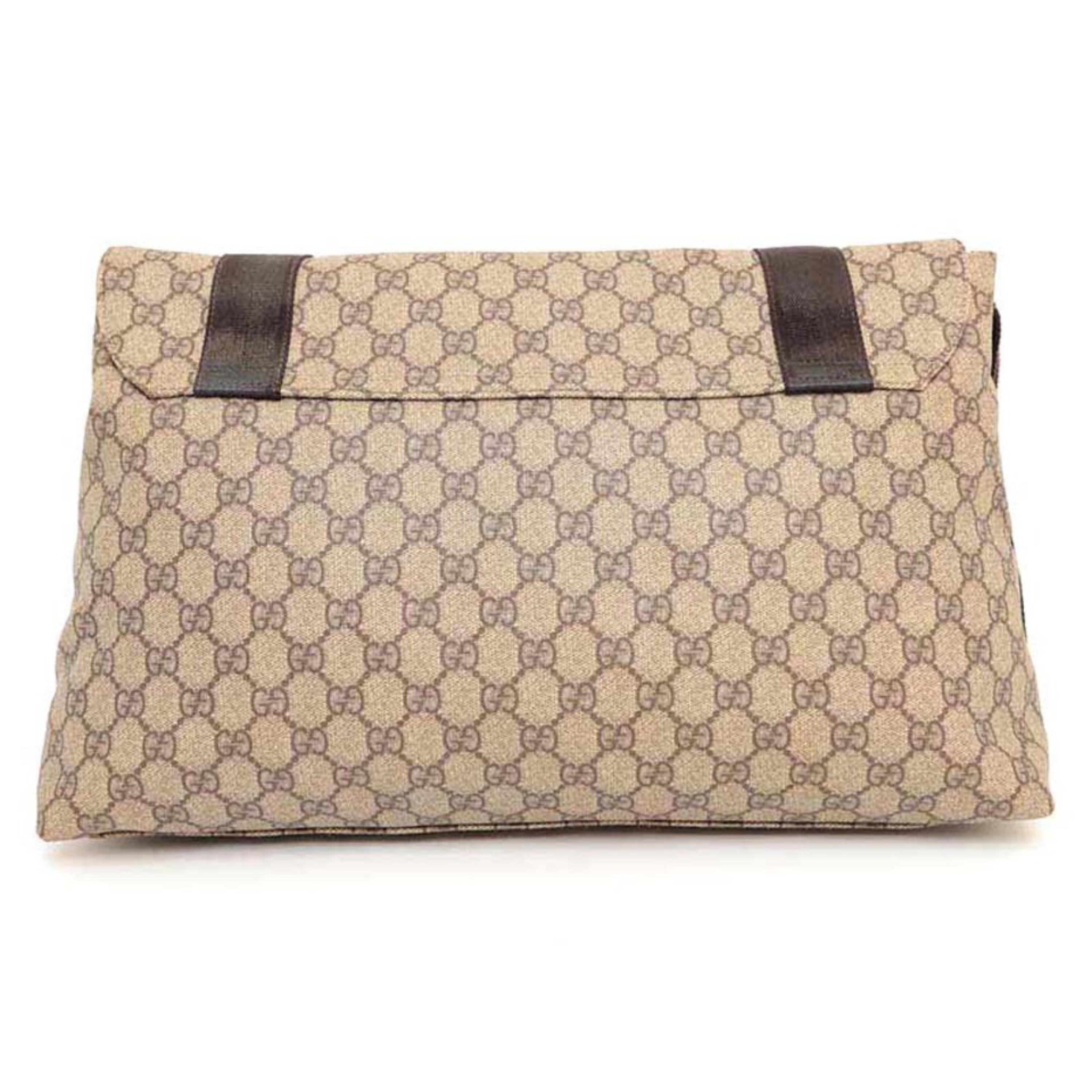 Gucci Monogram Gg Supreme Messenger 227763 Brown Coated Canvas Cross Body Bag For Sale 1