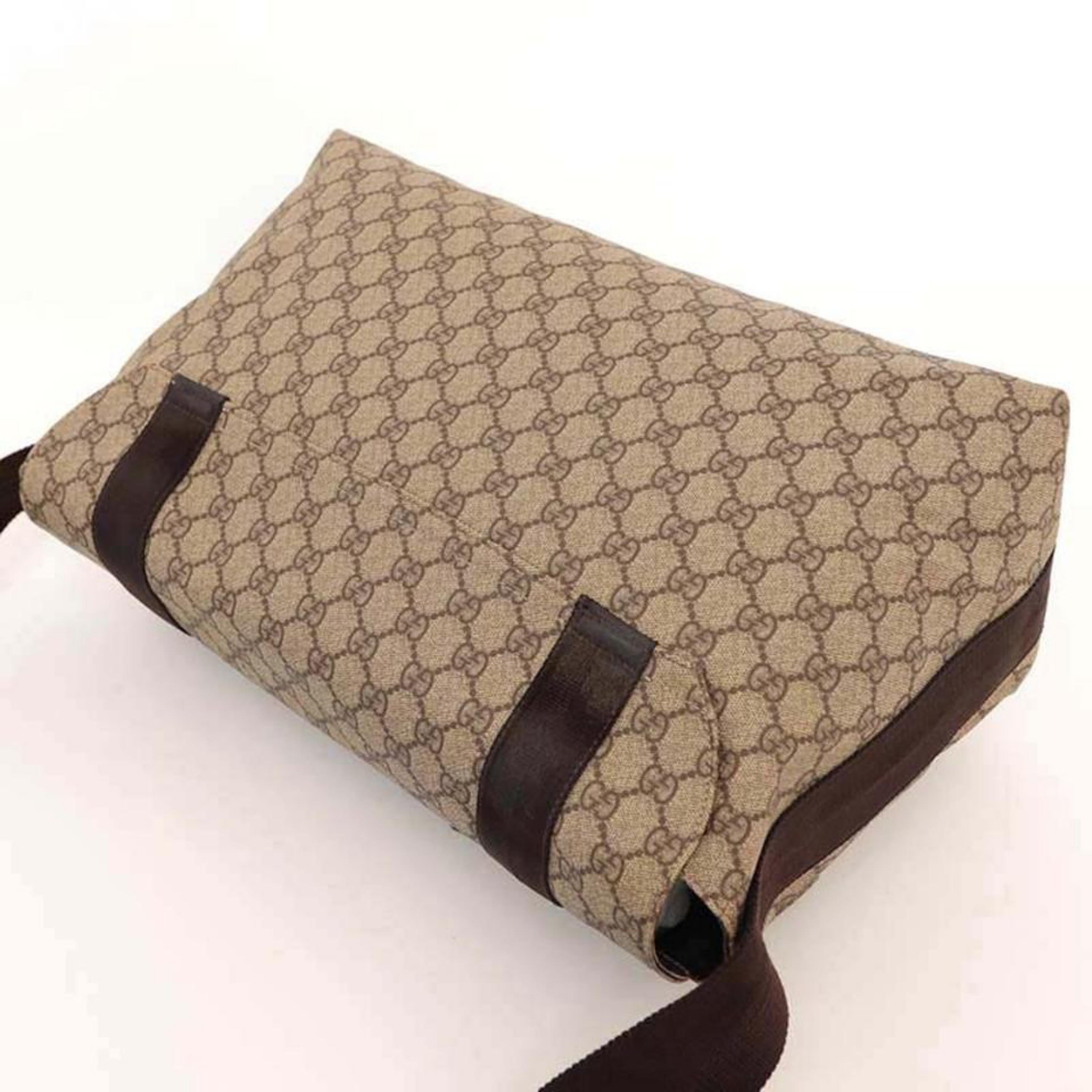 Gucci Monogram Gg Supreme Messenger 227763 Brown Coated Canvas Cross Body Bag For Sale 3