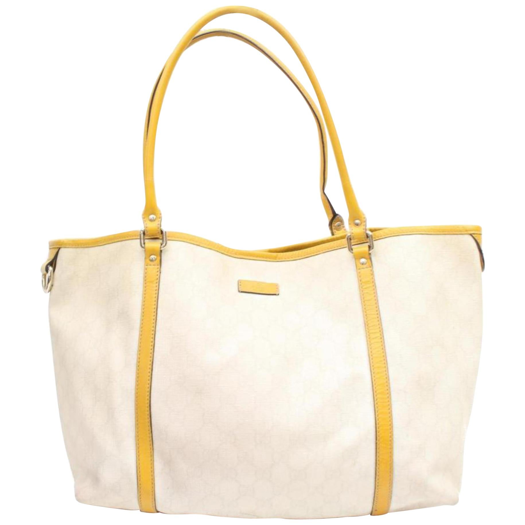Gucci Monogram Gg Supreme Shopper 868072 White Coated Canvas Tote For Sale