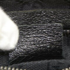 Gucci Monogram Gg Waist Belt Pouch Fanny Pack 870034 Black Canvas Cross Body Bag