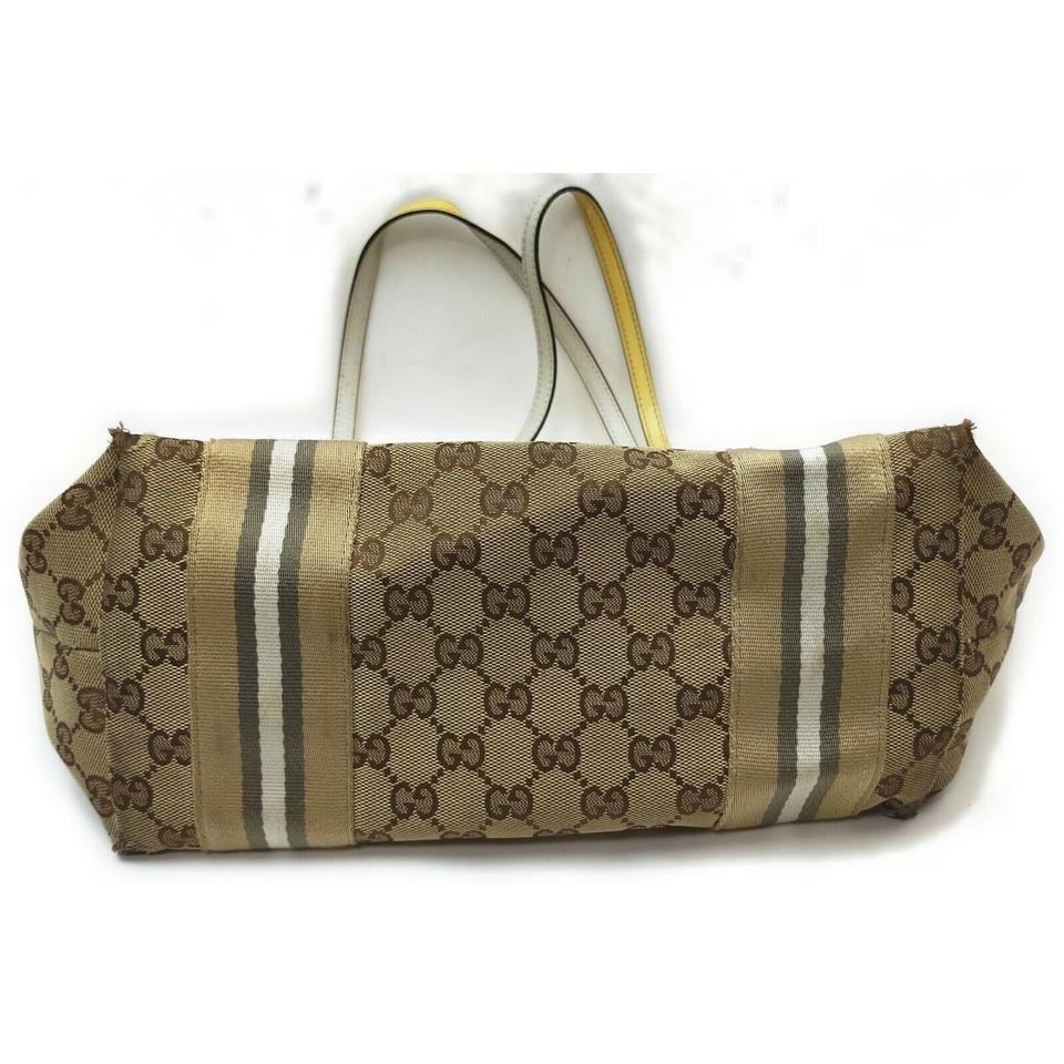 Gucci Monogram GG Web Jolie Tote Bag  862266 In Good Condition For Sale In Dix hills, NY