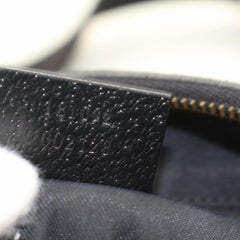 Gucci Monogram Half Moon Croissant 869623 Black Canvas Cross Body Bag