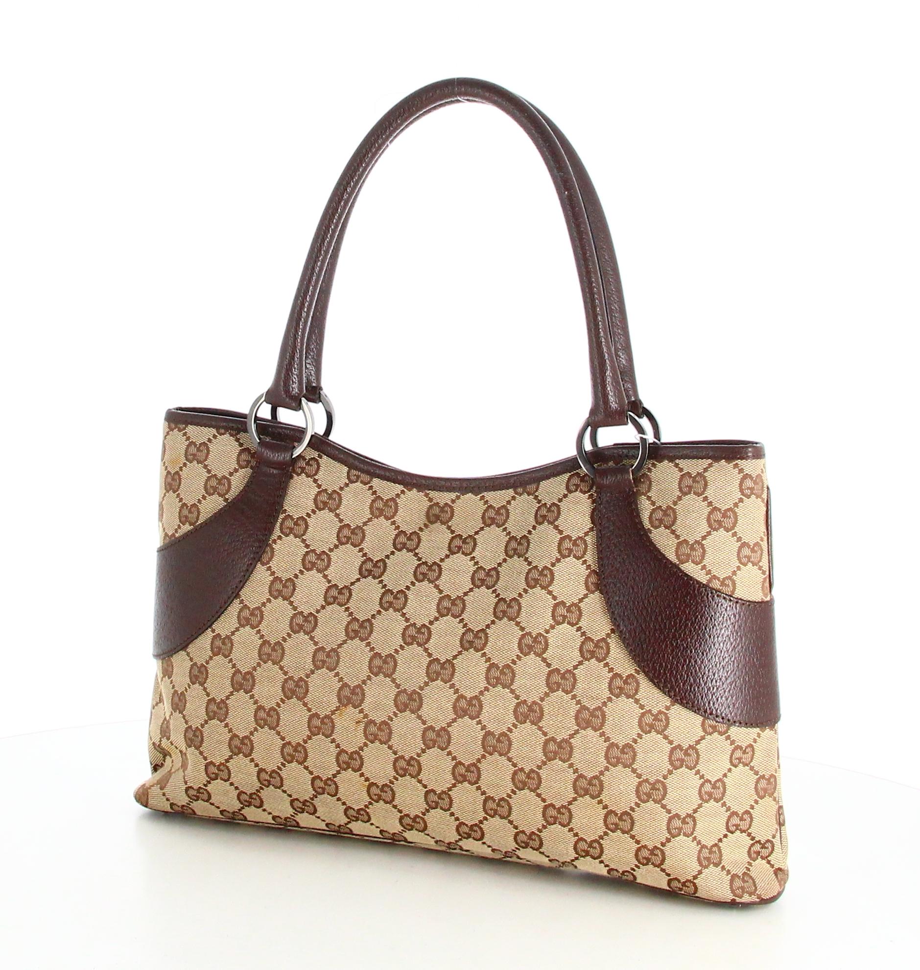 Gucci Monogram Handbag In Good Condition For Sale In PARIS, FR