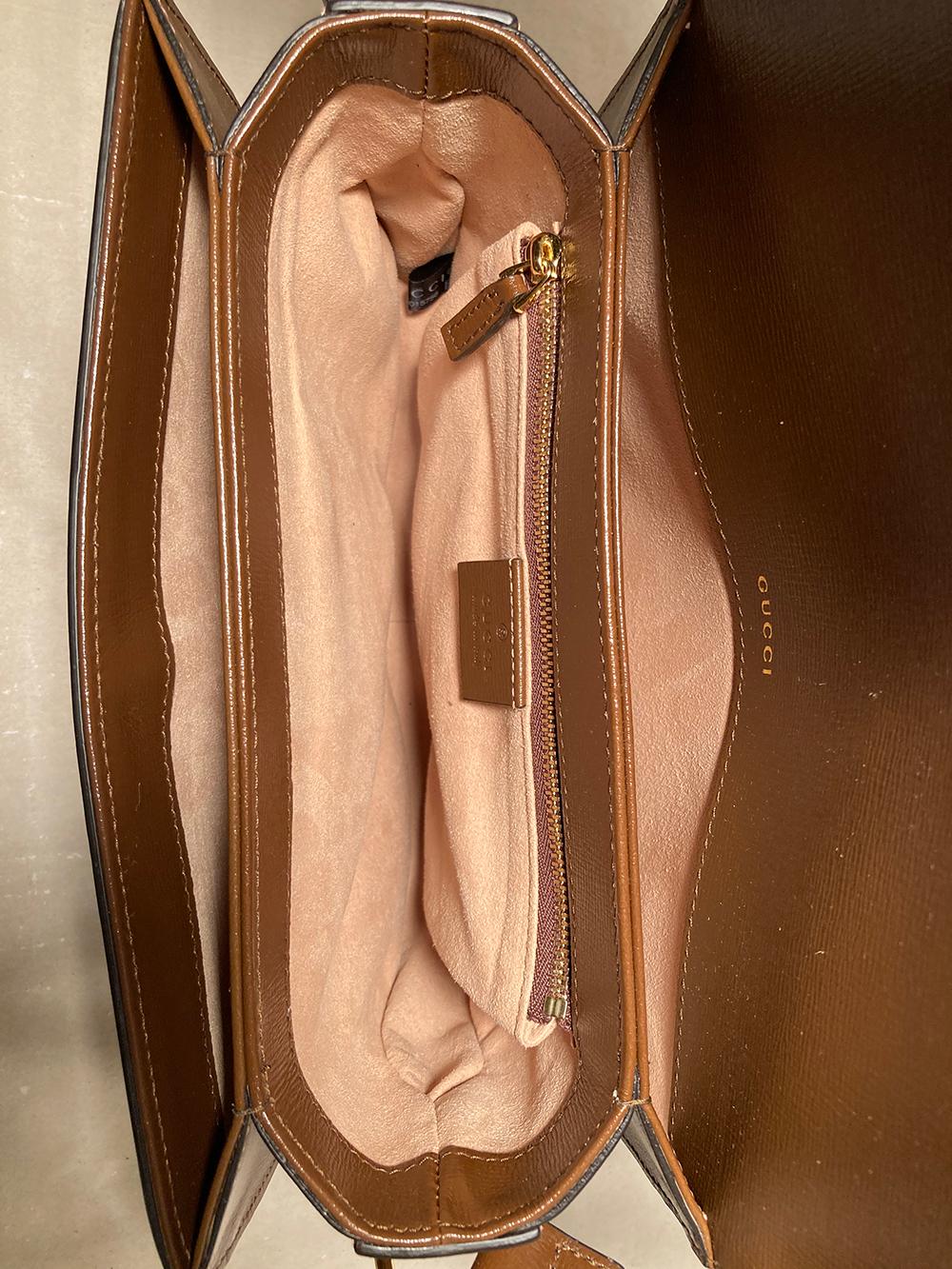 Gucci Monogram Horsebit 1955 Shoulder Bag In New Condition In Philadelphia, PA
