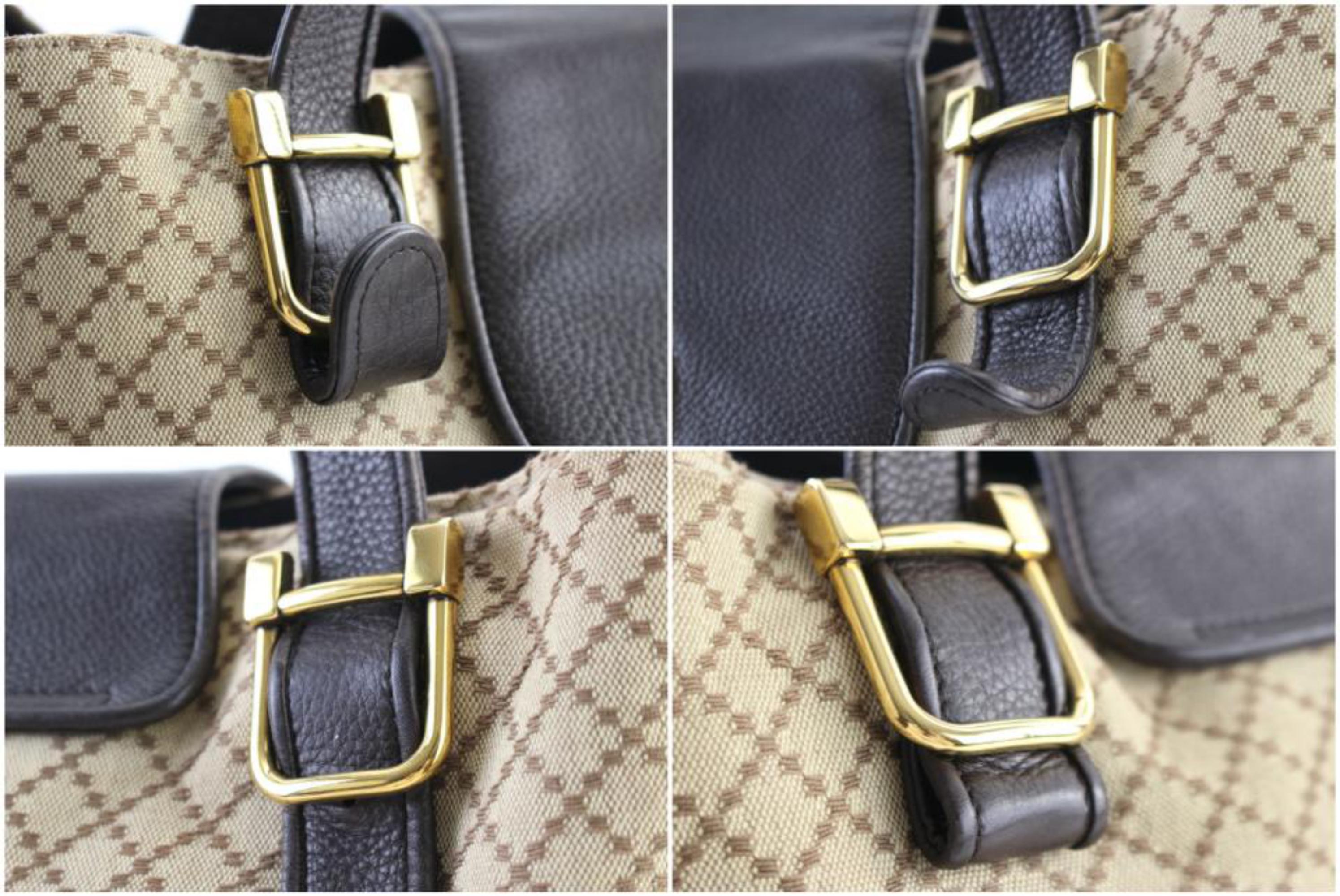 Gucci Monogram La Storia 22gr0222 Brown Canvas X Leather Shoulder Bag For Sale 3