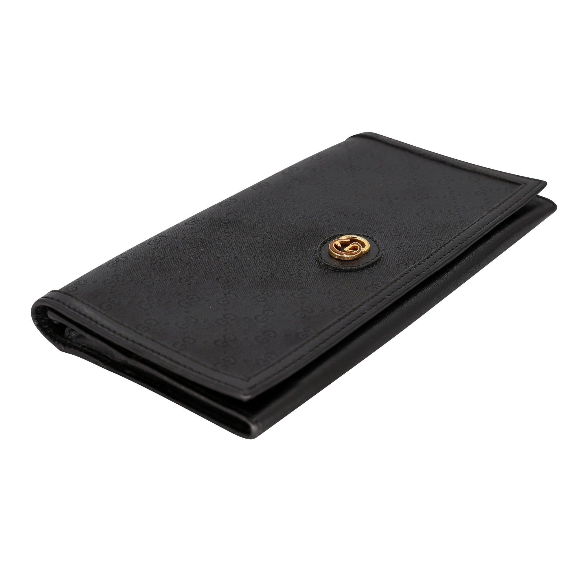 Women's Gucci Monogram Leather Bi-Fold Long Wallet GG-W1017P-A003 For Sale