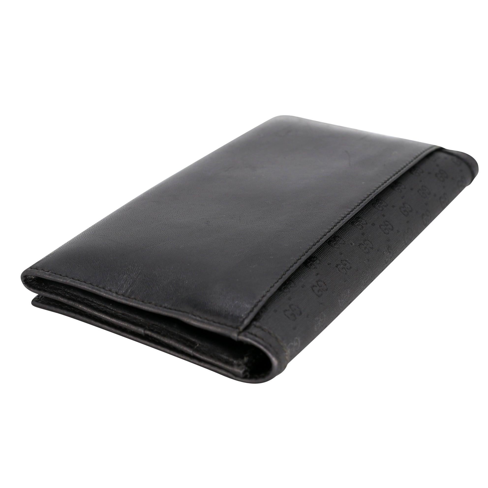 Gucci Monogram Leather Bi-Fold Long Wallet GG-W1017P-A003 For Sale 1