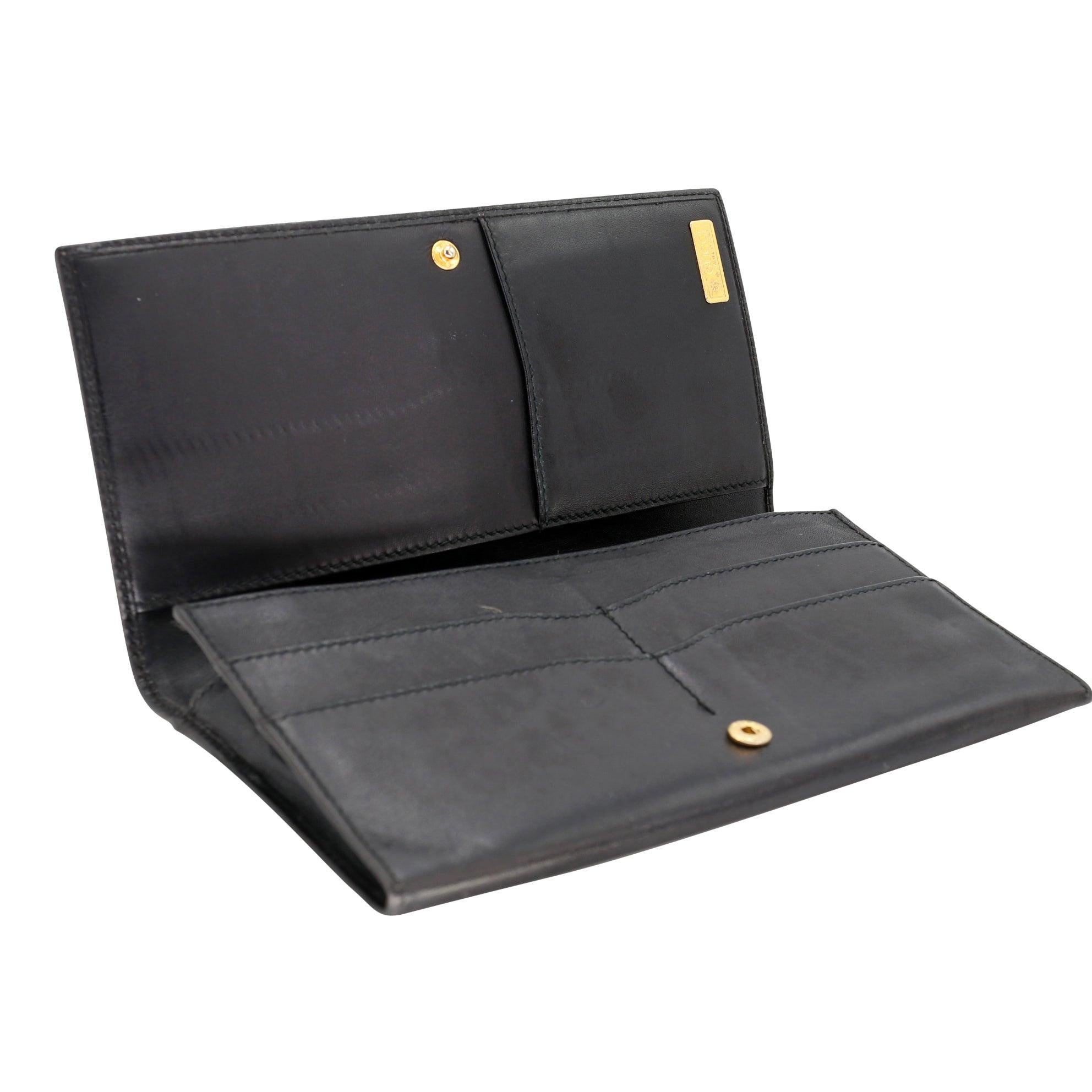 Gucci Monogram Leather Bi-Fold Long Wallet GG-W1017P-A003 For Sale 2
