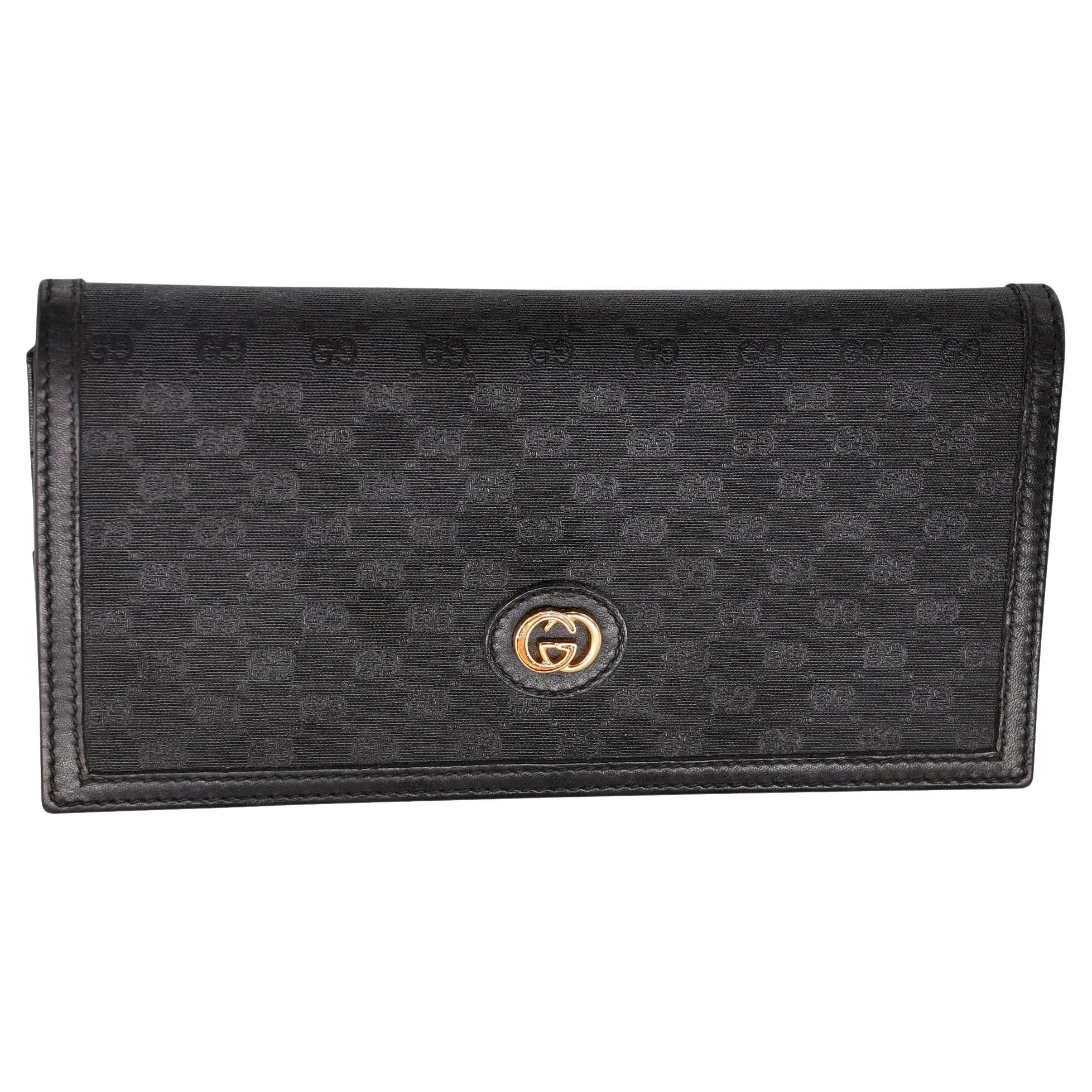 Gucci Monogram Leather Bi-Fold Long Wallet GG-W1017P-A003 For Sale