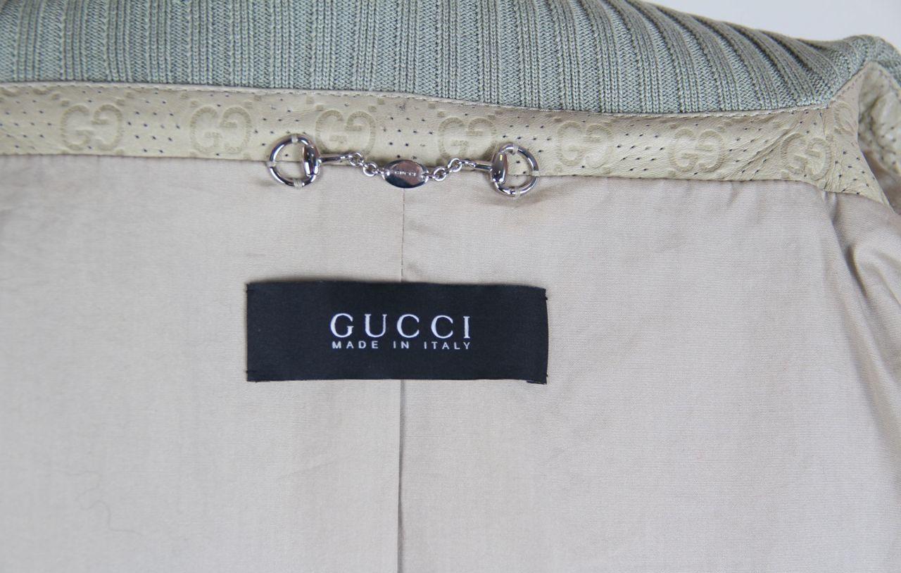 Gucci Monogram Leather Jacket For Sale 5