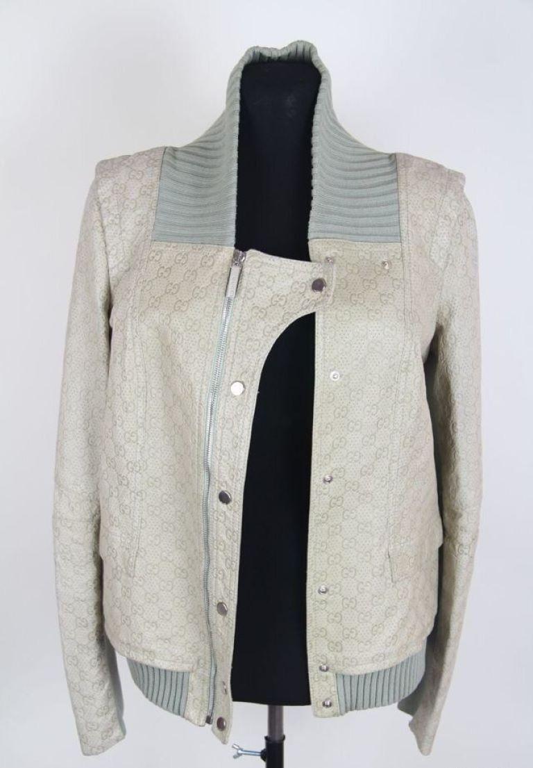 Gucci Monogram Leather Jacket For Sale 3