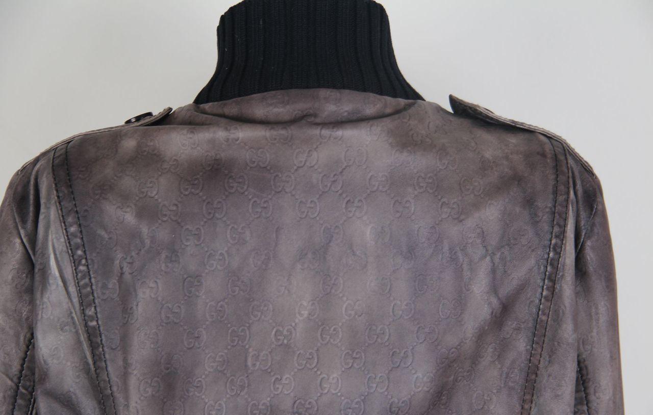 Gucci Monogram Leather Jacket For Sale 4