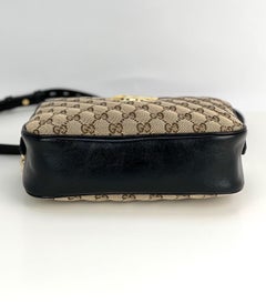GUCCI Monogram Matelasse Diagonal Small GG Marmont Chain Shoulder Bag