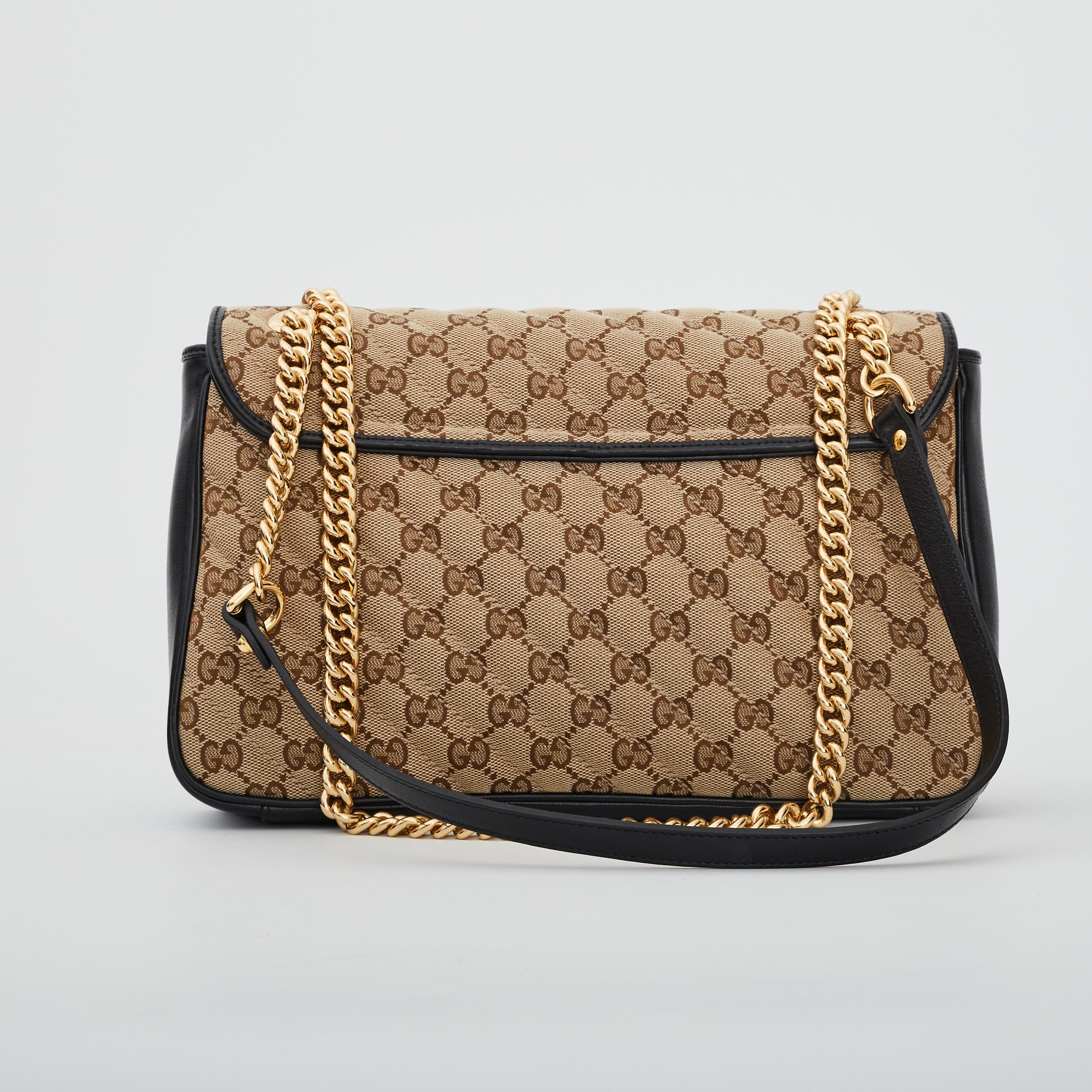 Gucci Matelasse Medium GG Beige Marmont Umhängetasche (443496) mit Monogramm im Zustand „Hervorragend“ in Montreal, Quebec