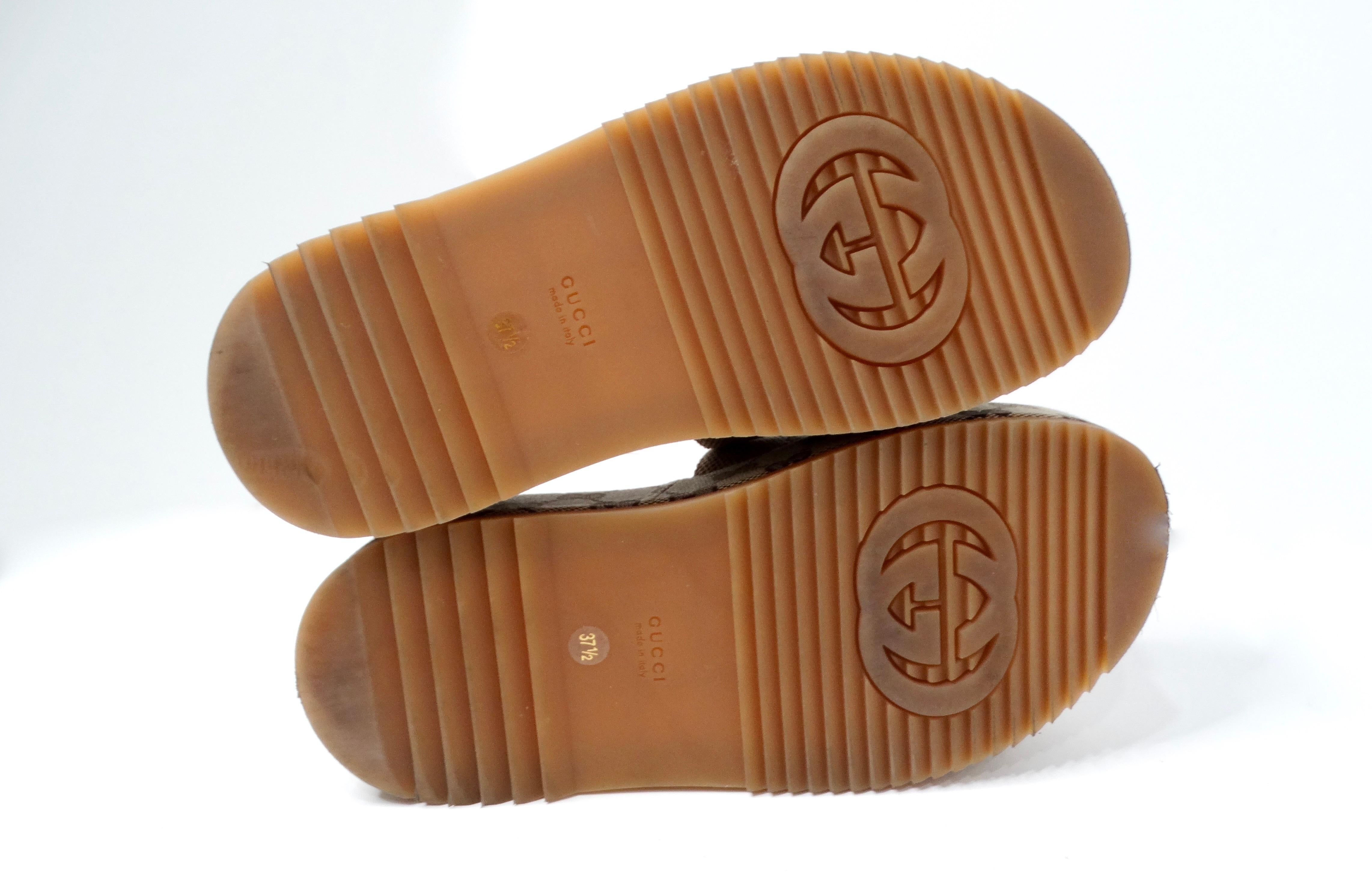 Gucci Monogram Maxi GG Angelina Platform Slide Sandals For Sale 1