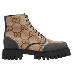 Gucci Monogram Maxi GG Camel Lace Up Boot (US 11)