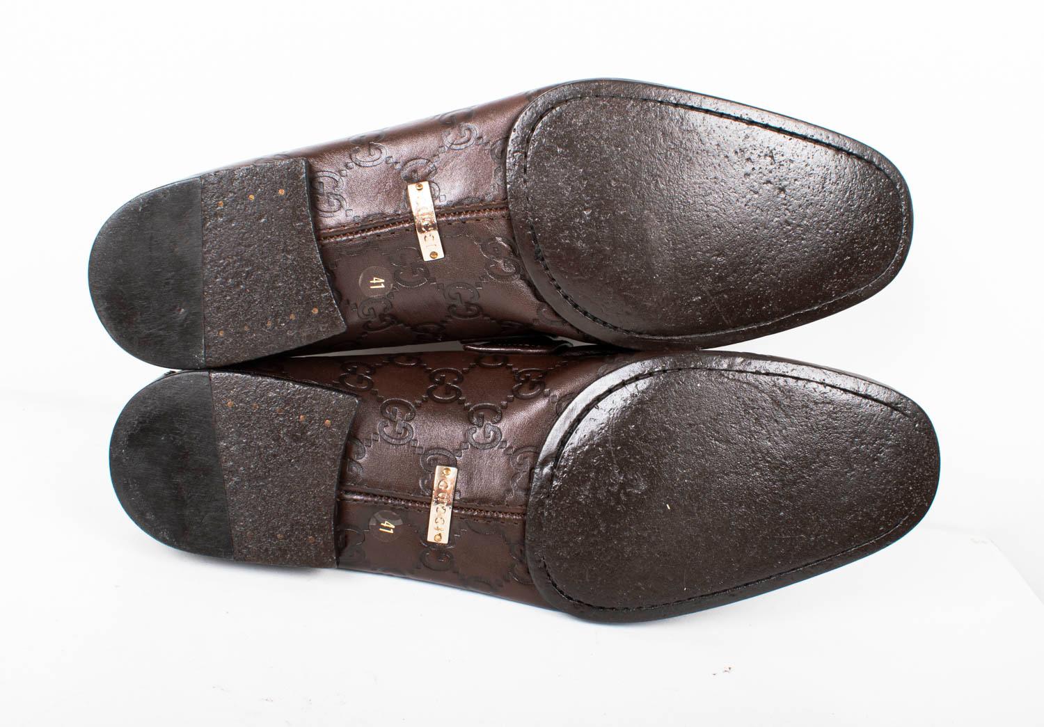 Scarpe da uomo Gucci Monogram Mocassini Taglia EUR41, USA 8 ½, UK 7 1/2 in vendita 1