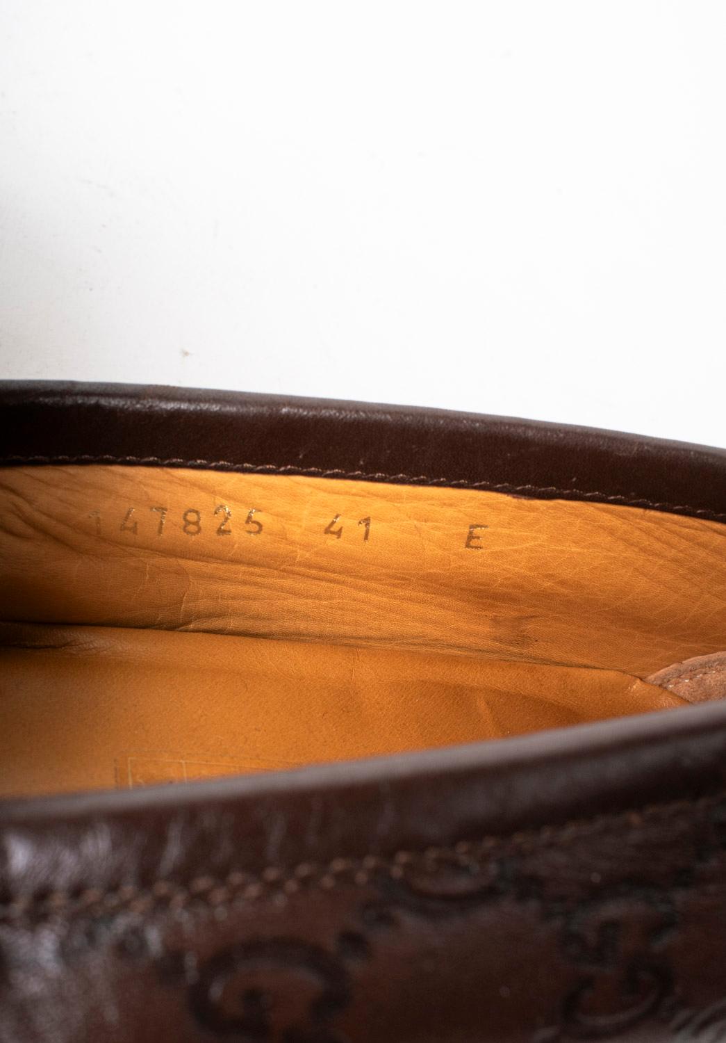 Scarpe da uomo Gucci Monogram Mocassini Taglia EUR41, USA 8 ½, UK 7 1/2 in vendita 4