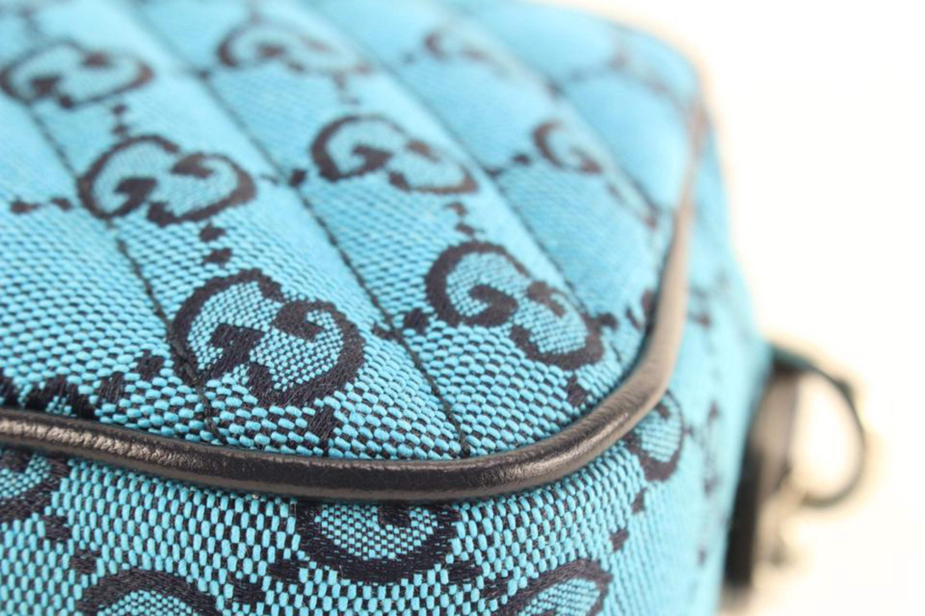Gucci Monogram Multicolor Quilted Diagonal GG Marmont Camera Bag  91g826s In New Condition In Dix hills, NY